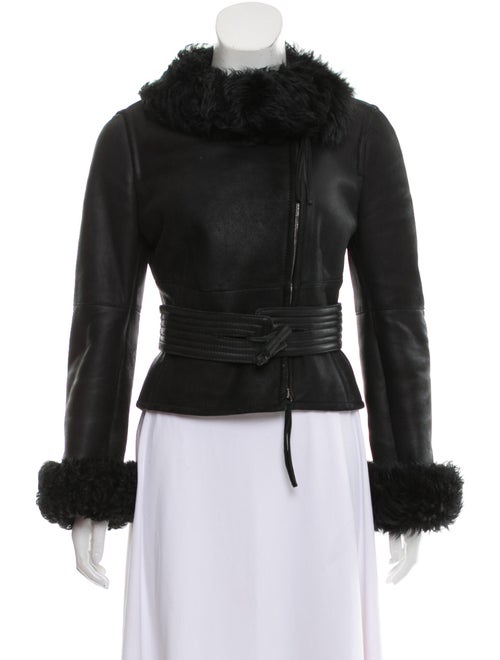 SportMax Shearling Jacket Black