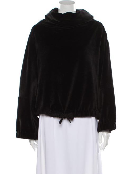 SportMax Turtleneck Long Sleeve Sweatshirt Black