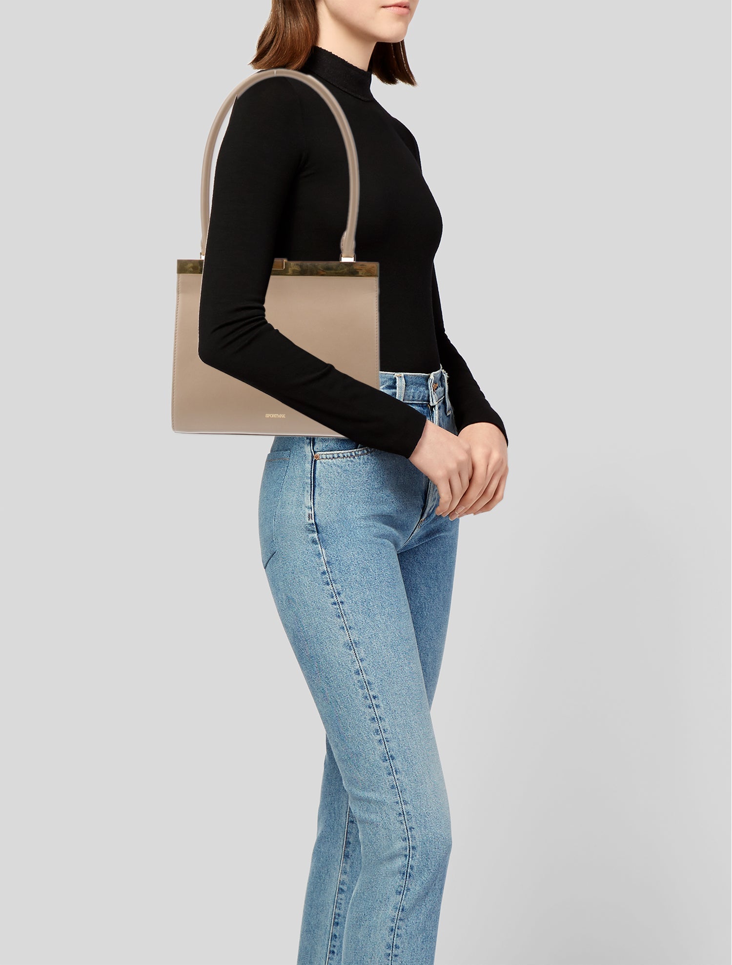 SportMax Leather Shoulder Bag