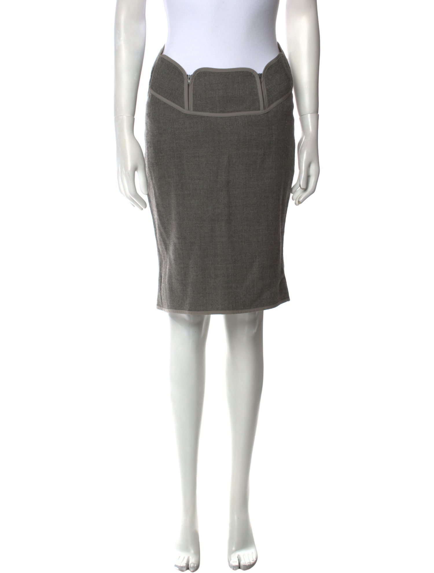 SportMax Virgin Wool Knee-Length Skirt