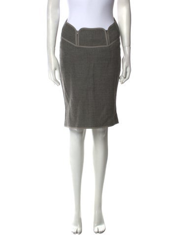 SportMax Skirts Virgin Wool Knee-Length Skirt XS