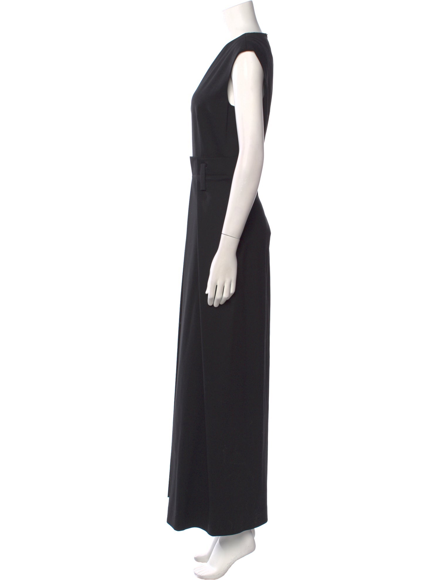 SportMax Virgin Wool V-Neck Jumpsuit