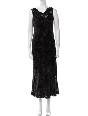 SportMax Printed Long Dress