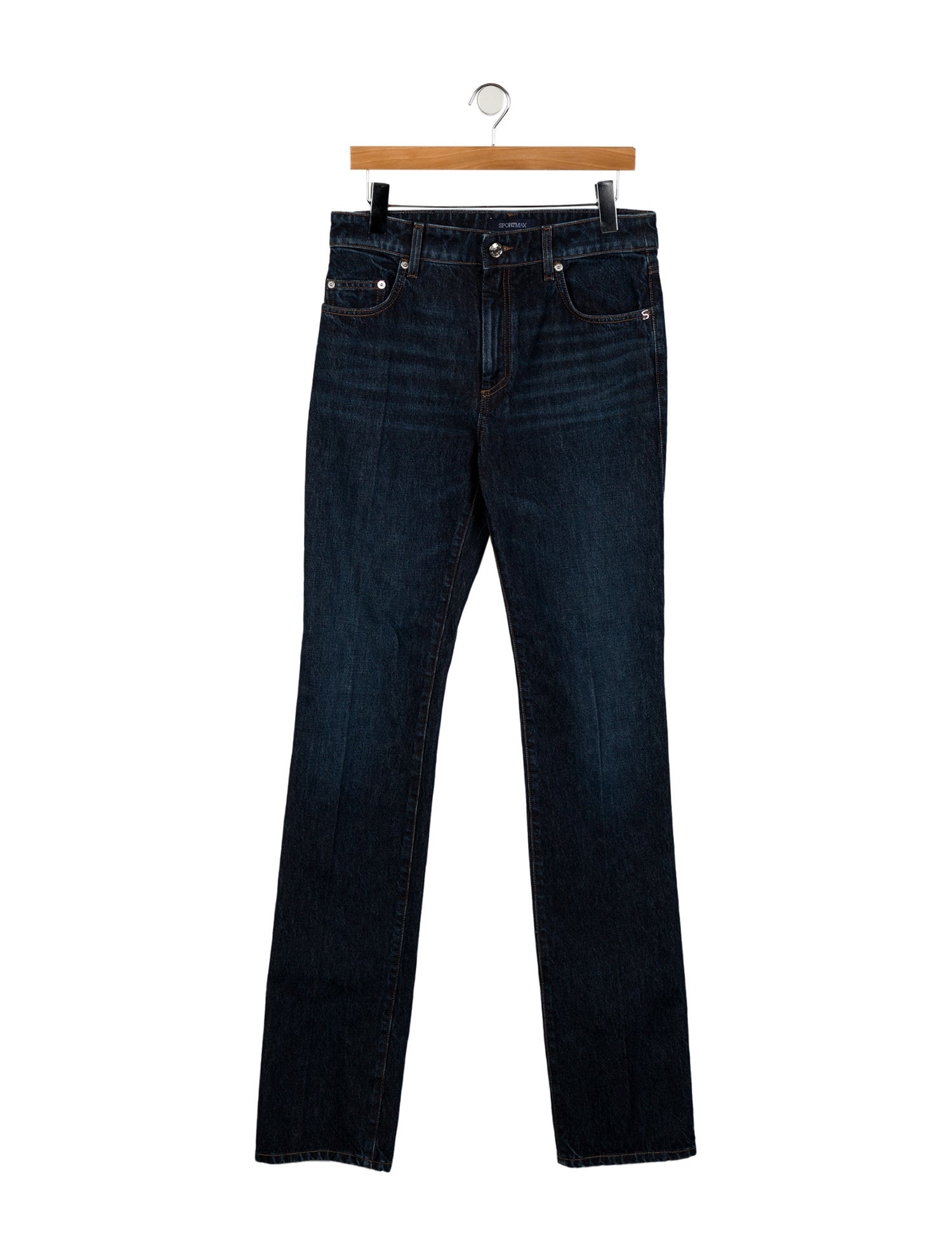 SportMax High-Rise Straight Leg Jeans w/ Tags