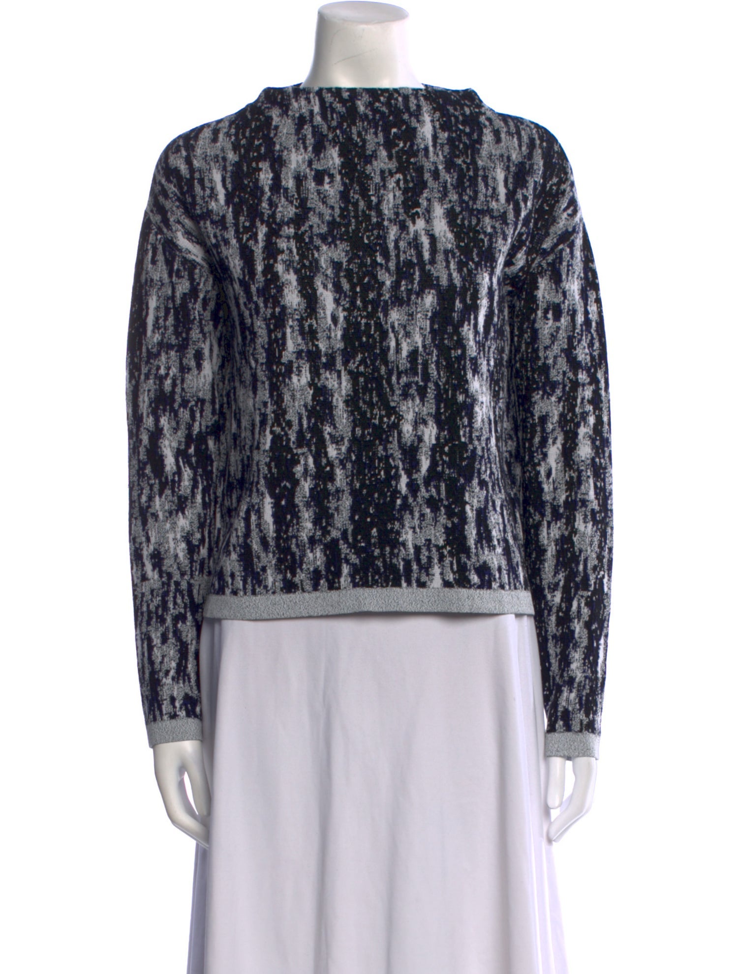 SportMax Animal Print Bateau Neckline Sweater