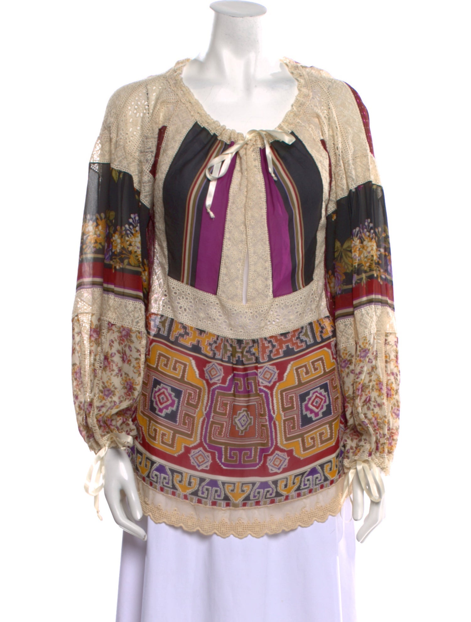 SportMax Silk Printed Blouse