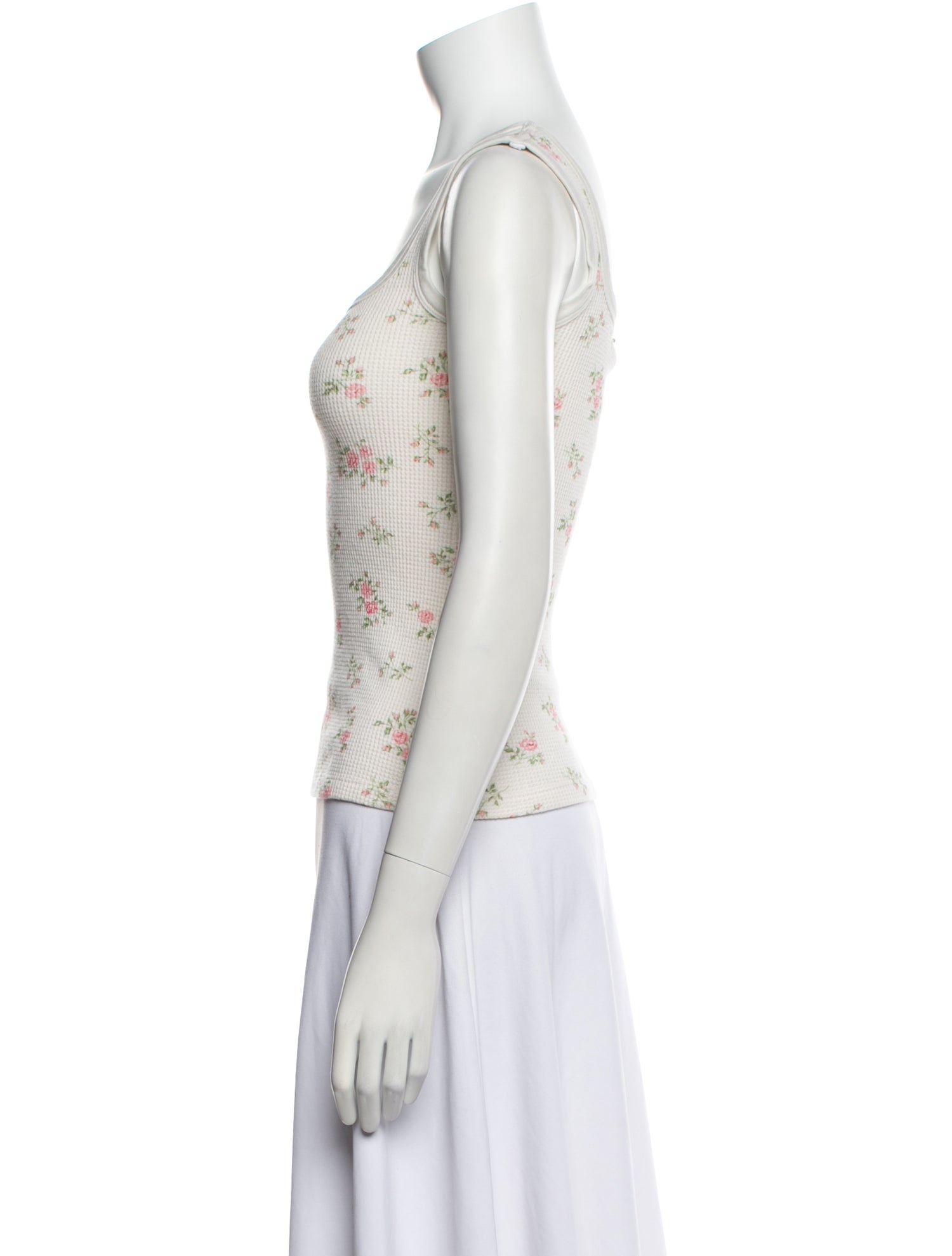 SportMax Floral Print Square Neckline Top