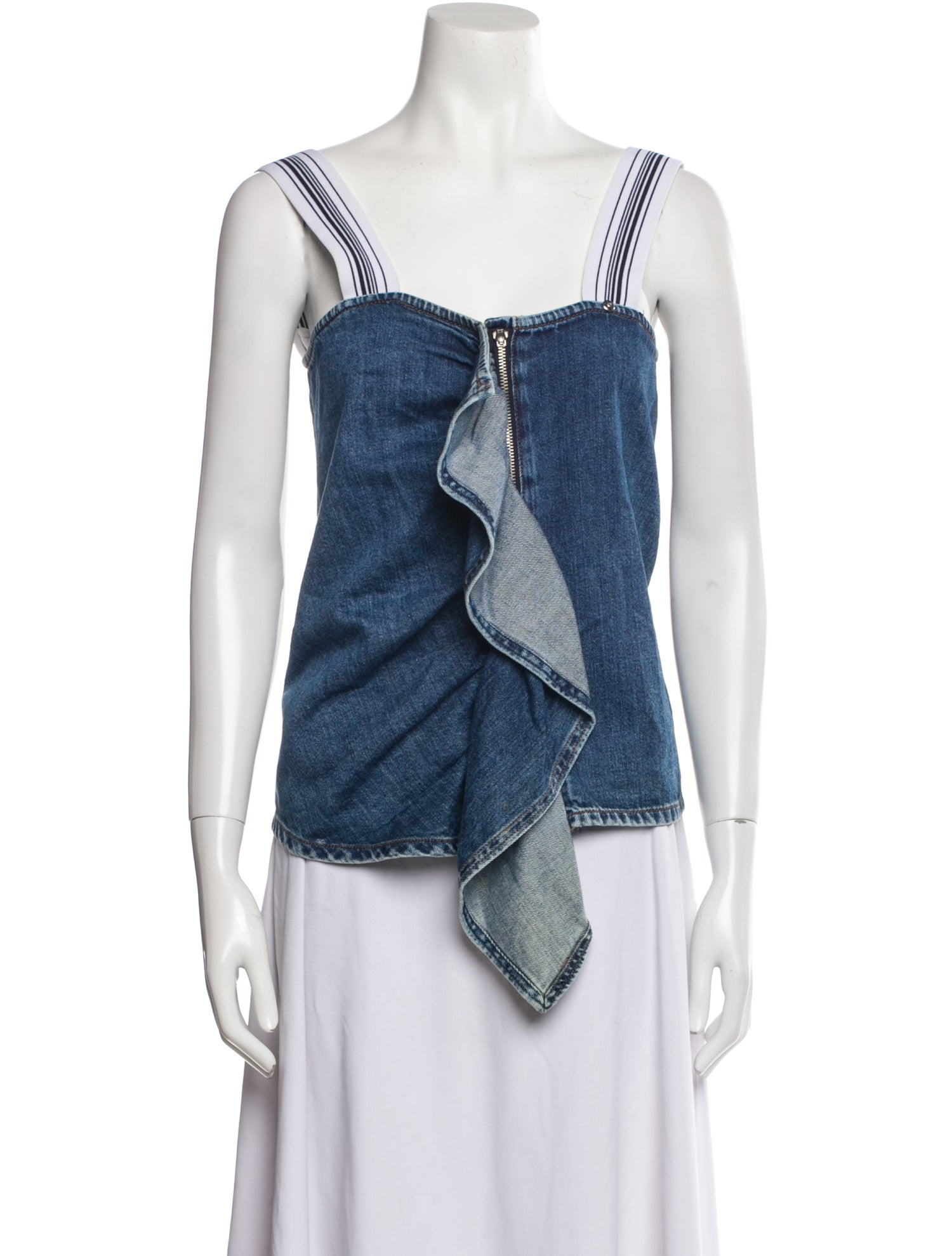 SportMax Square Neckline Sleeveless Top
