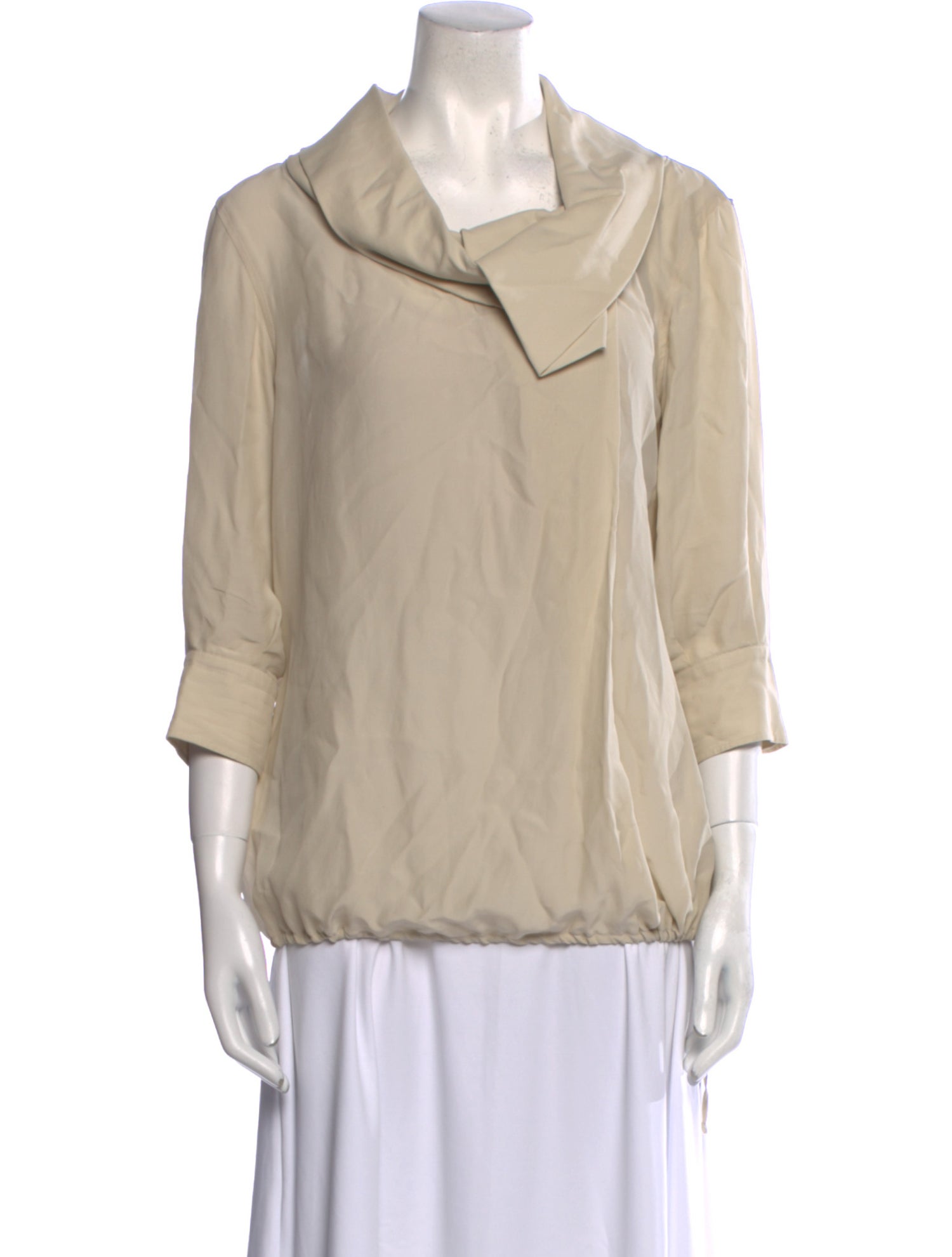SportMax Cowl Neck Three-Quarter Sleeve Blouse