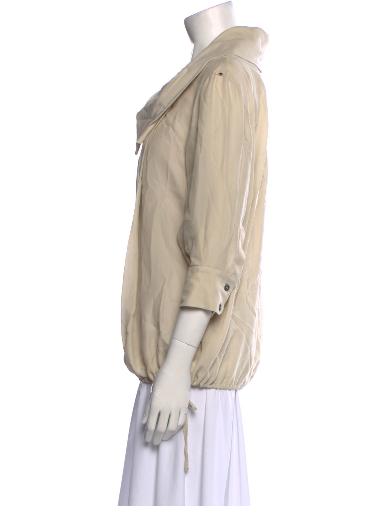 SportMax Cowl Neck Three-Quarter Sleeve Blouse