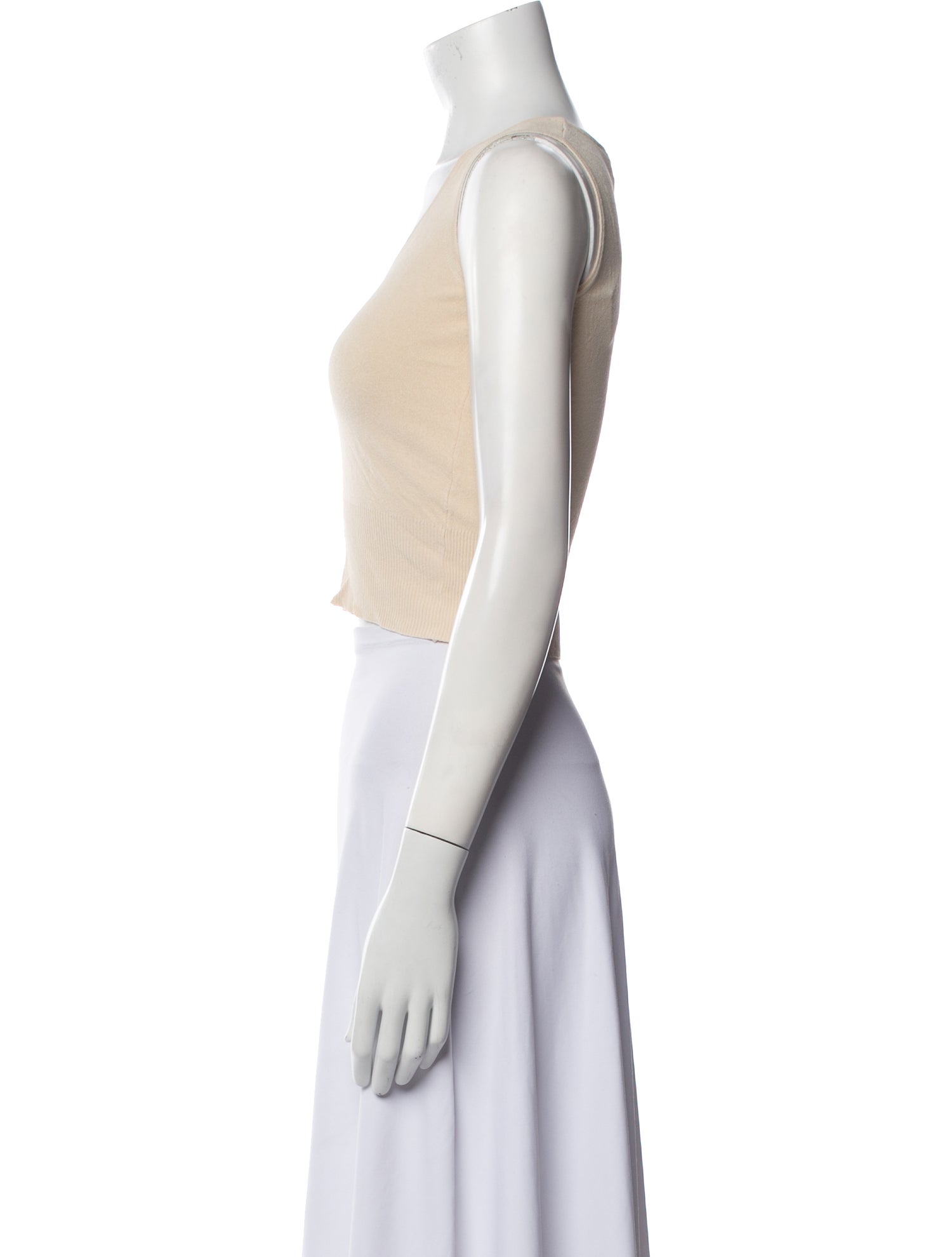 SportMax Scoop Neck Sleeveless Crop Top