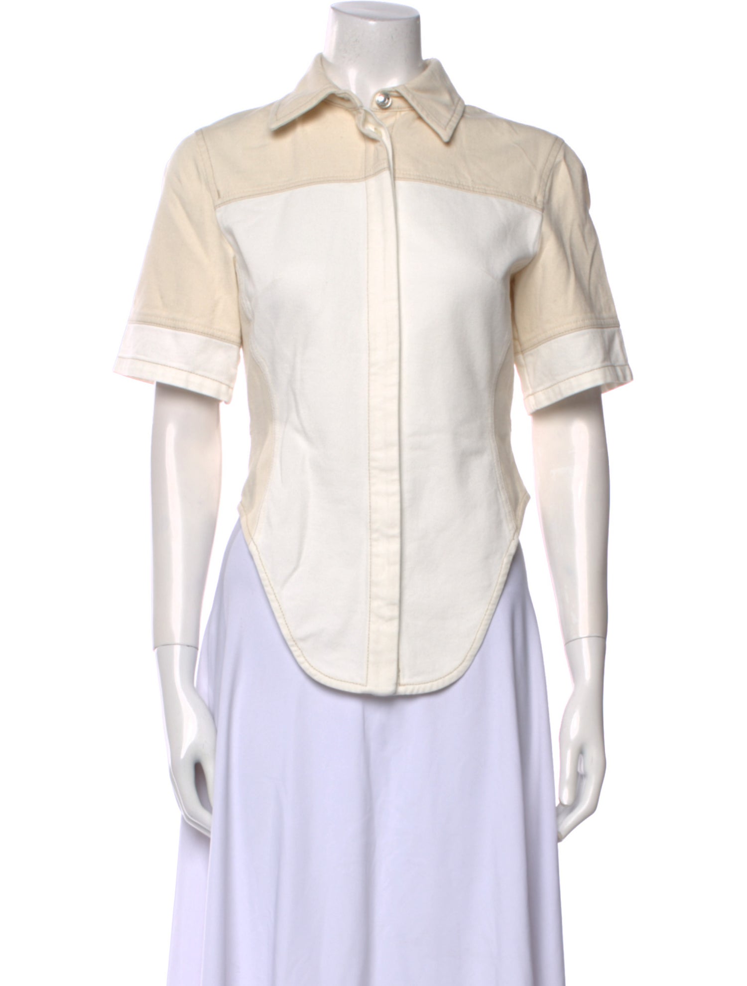 SportMax Short Sleeve Button-Up Top