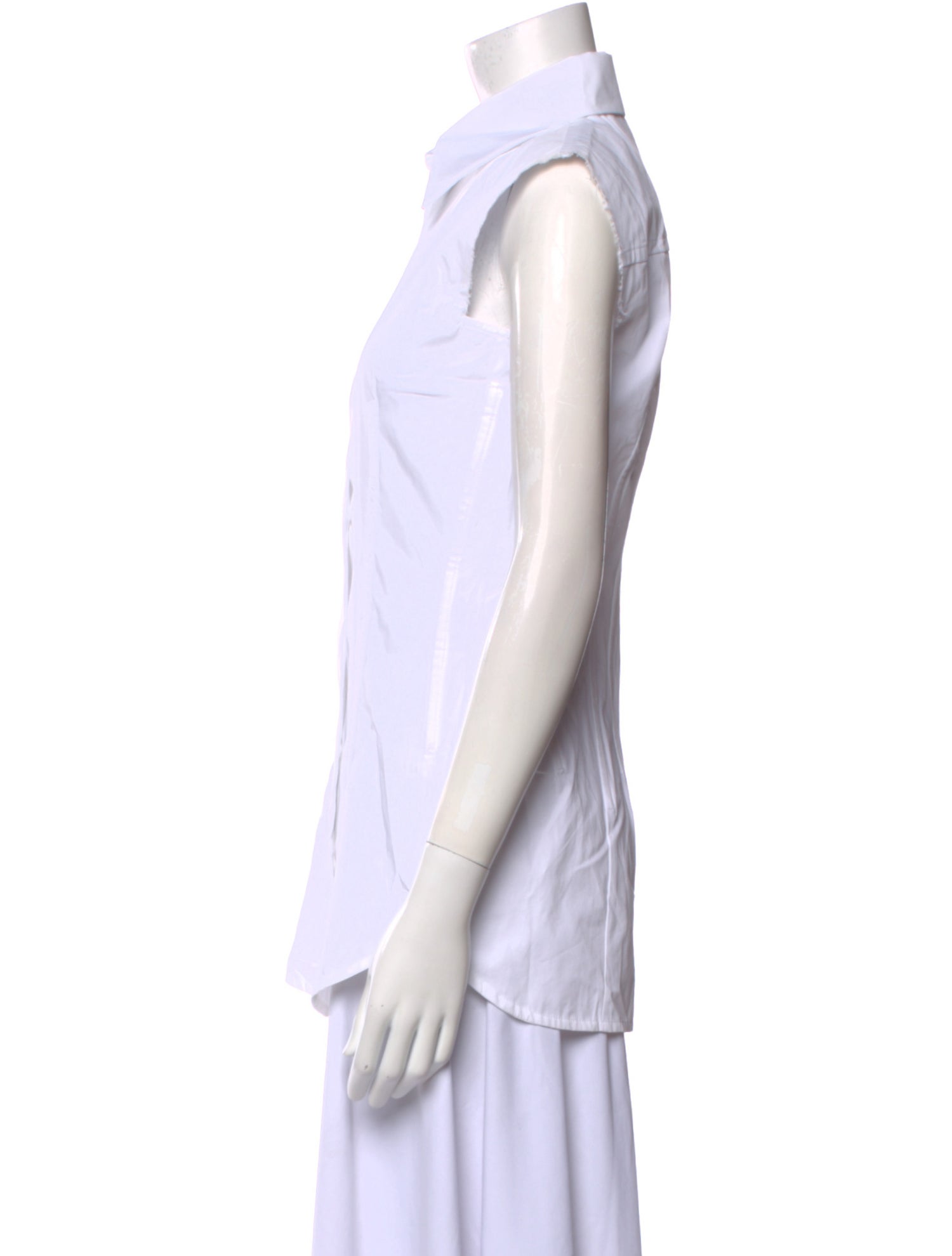 SportMax Sleeveless Button-Up Top
