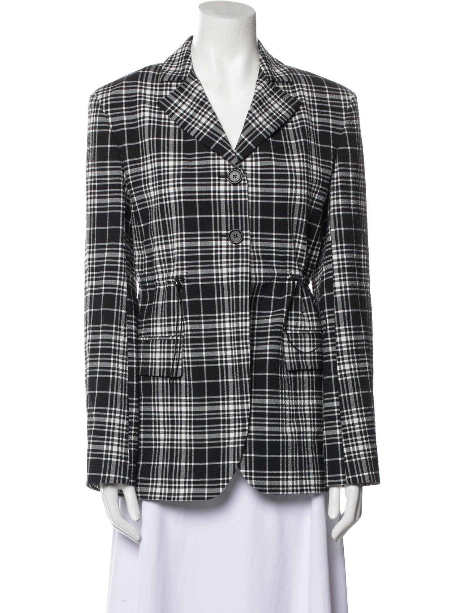 SportMax Plaid Print Blazer