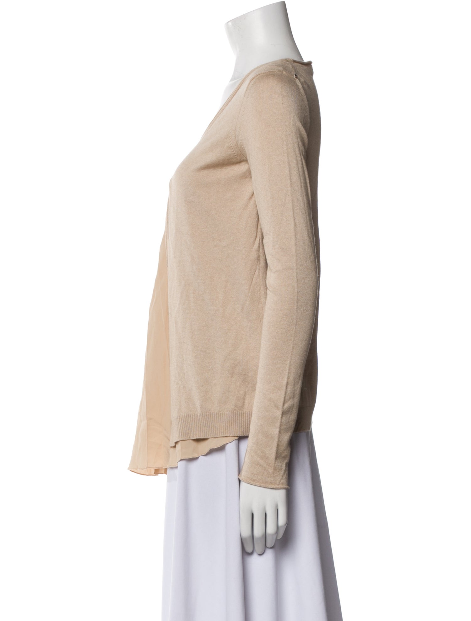 SportMax Silk V-Neck Sweater