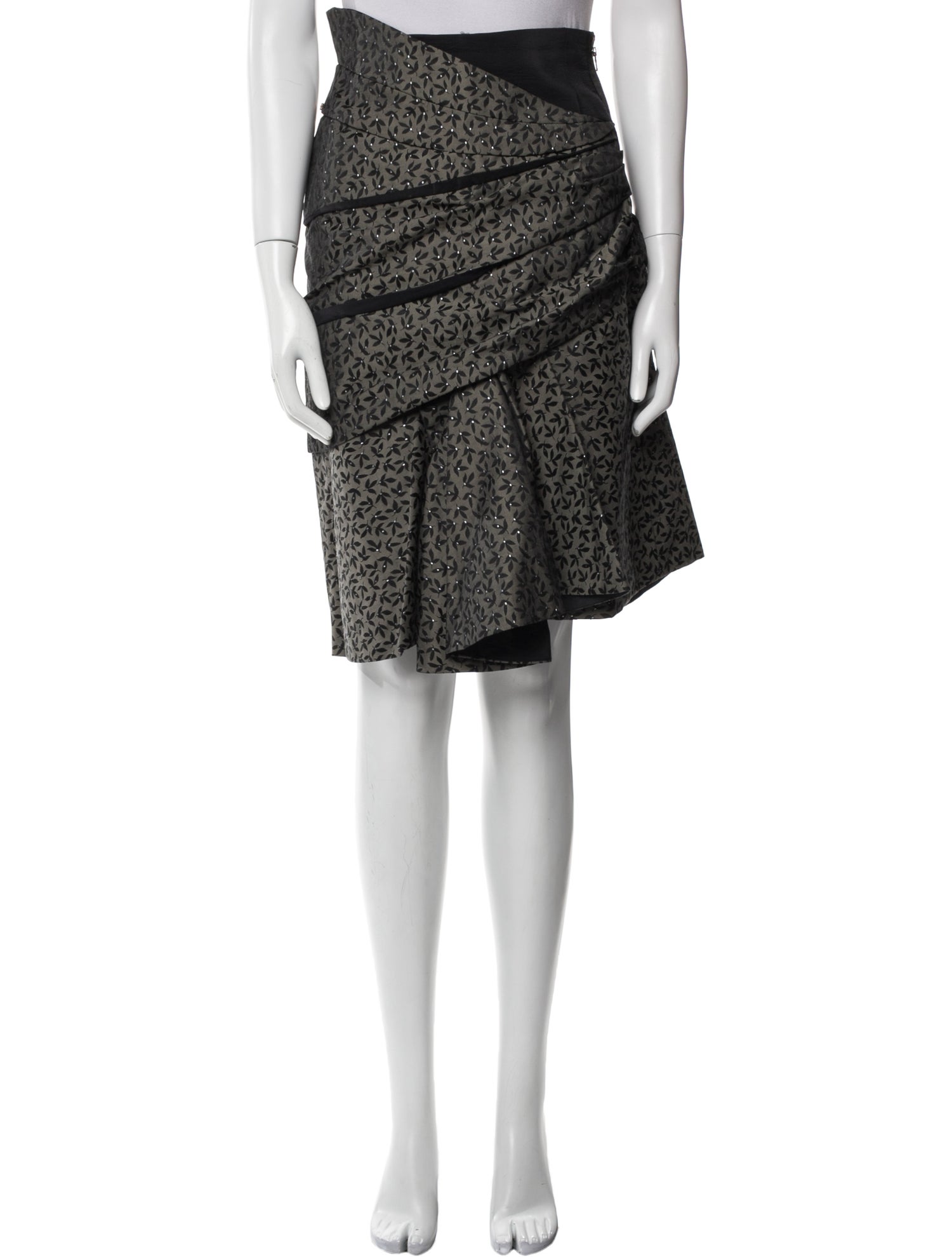 SportMax Floral Print Knee-Length Skirt