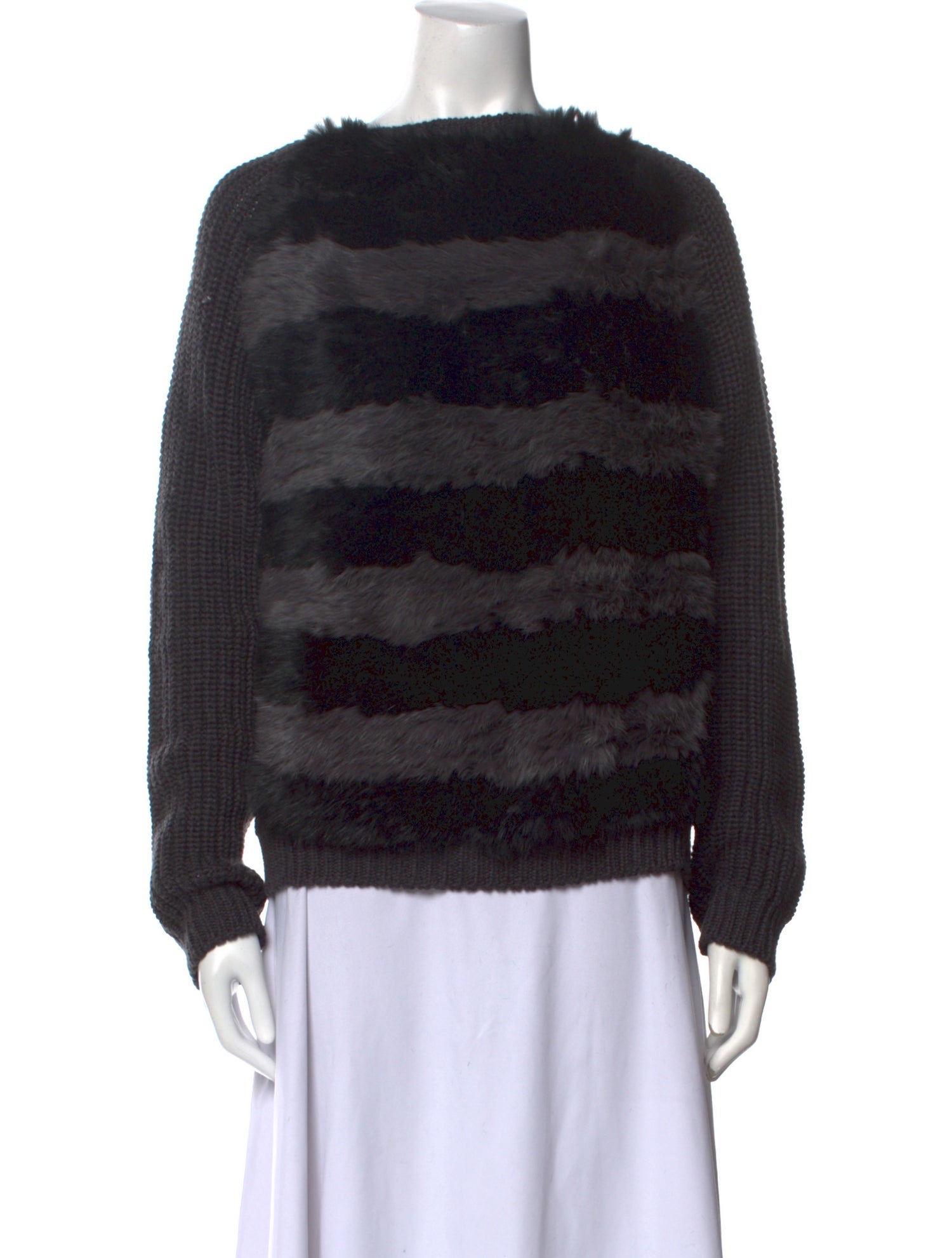 SportMax Striped Bateau Neckline Sweater