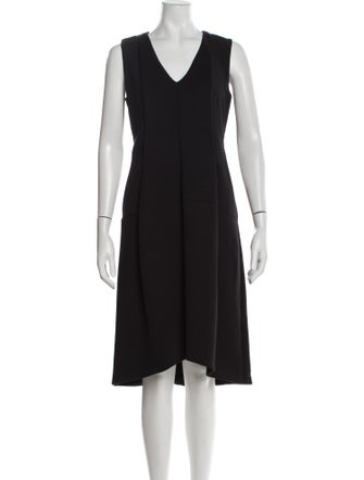 SportMax V-Neck Midi Length Dress