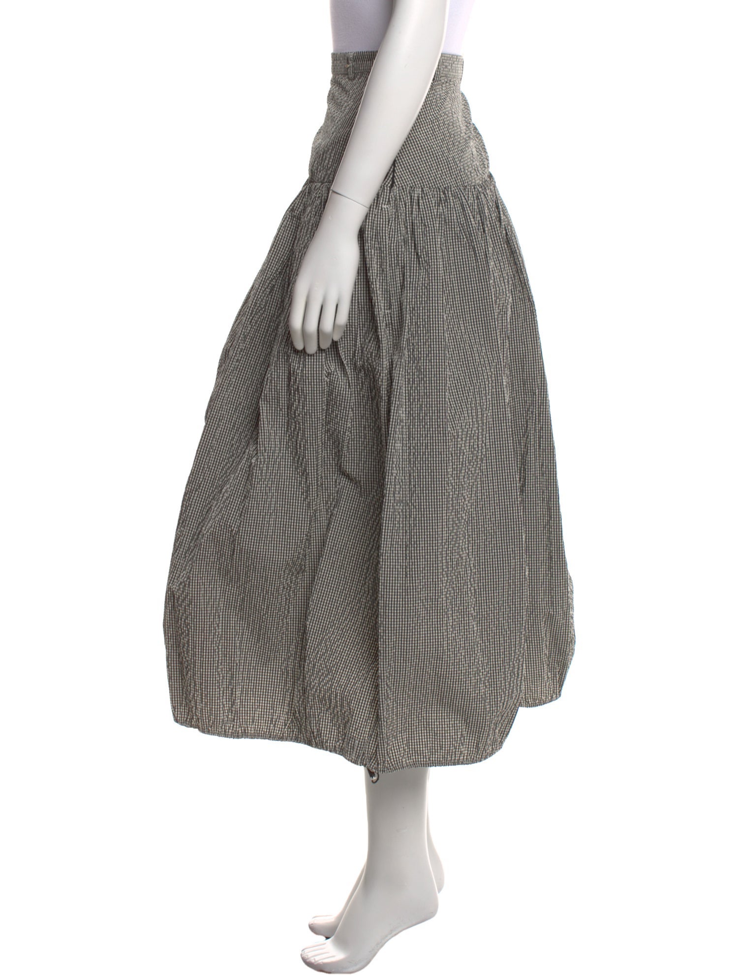 SportMax Plaid Print Midi Length Skirt