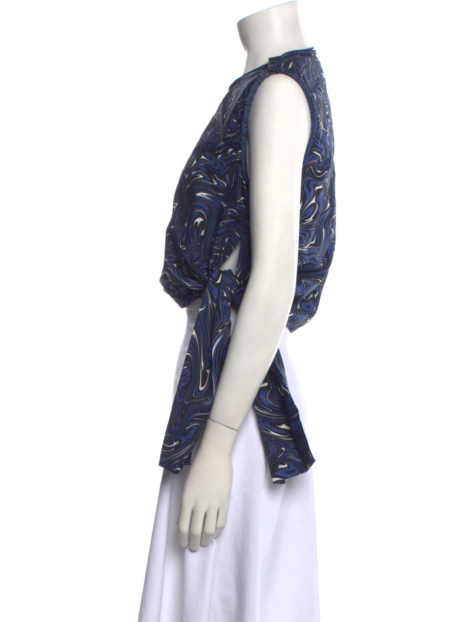 SportMax Paisley Print Crew Neck Crop Top