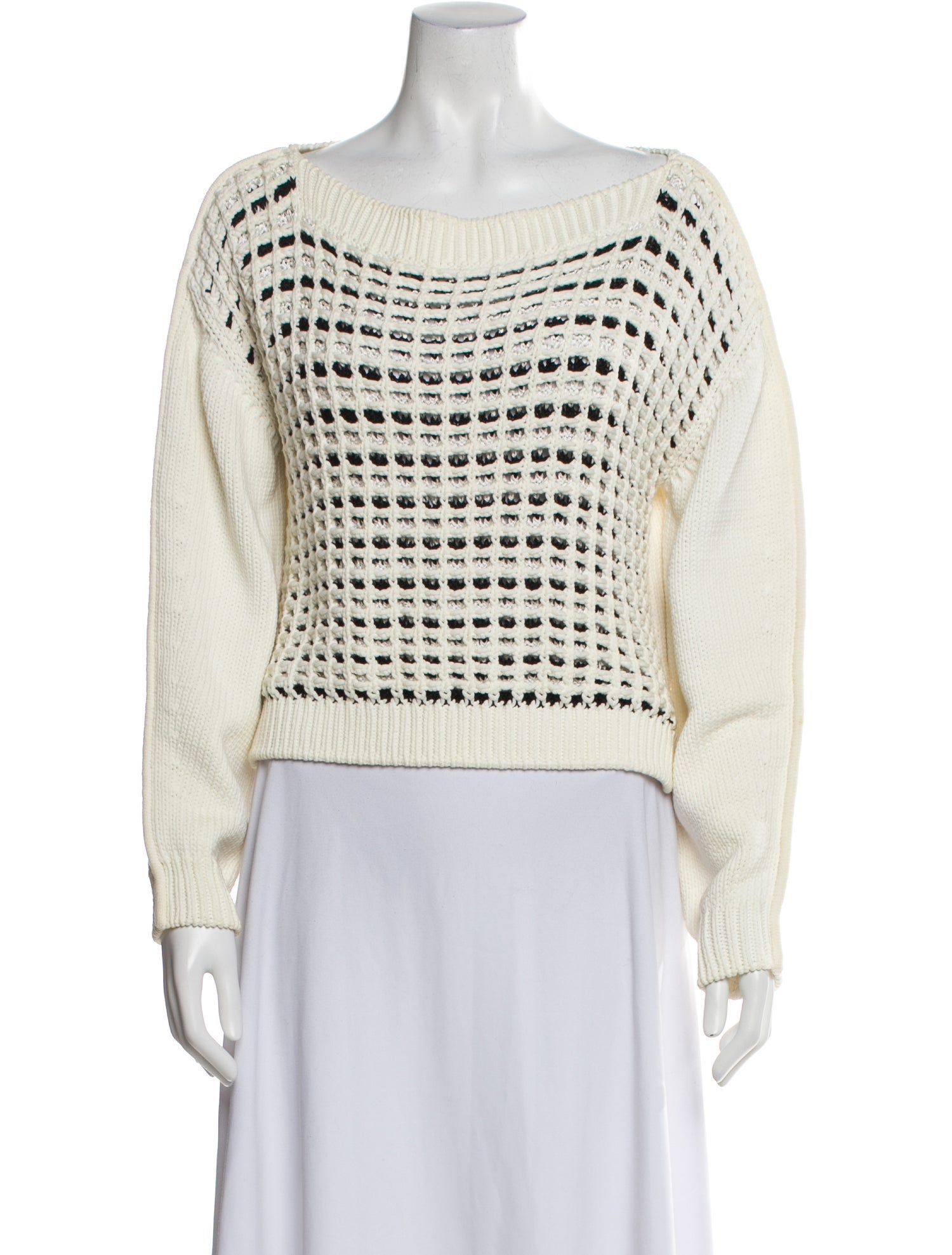 SportMax Printed Bateau Neckline Sweater