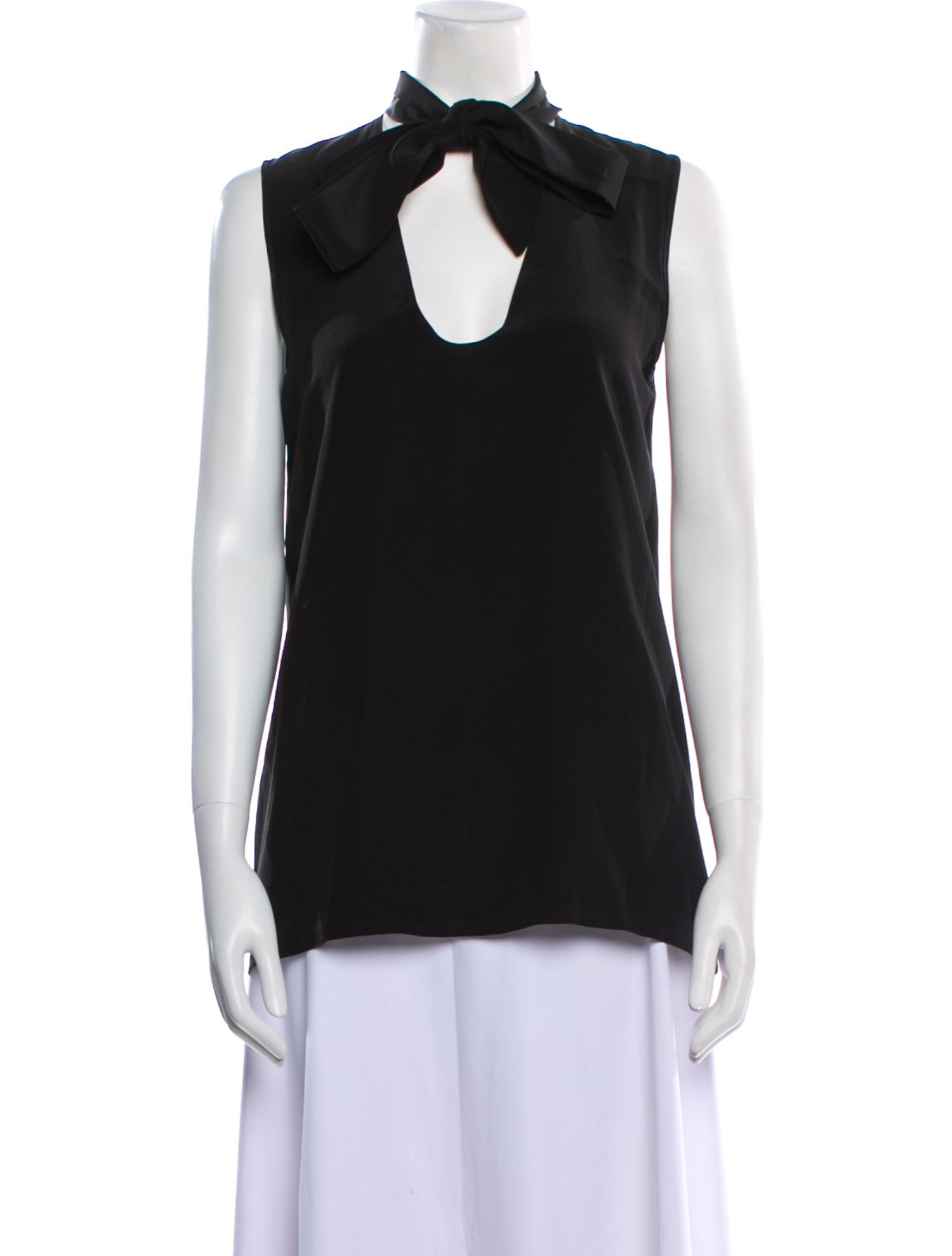 SportMax Silk Tie Neck Top