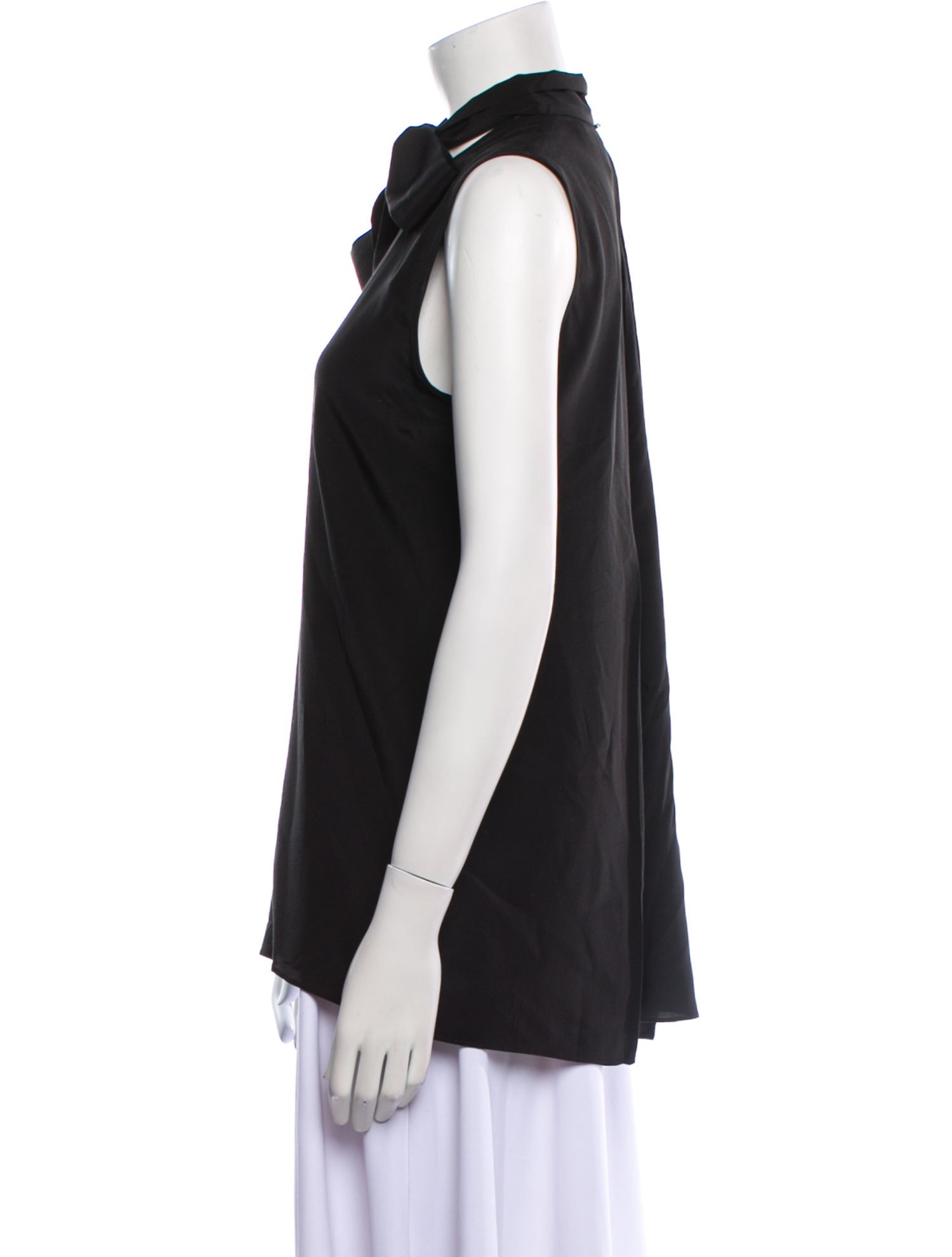 SportMax Silk Tie Neck Top