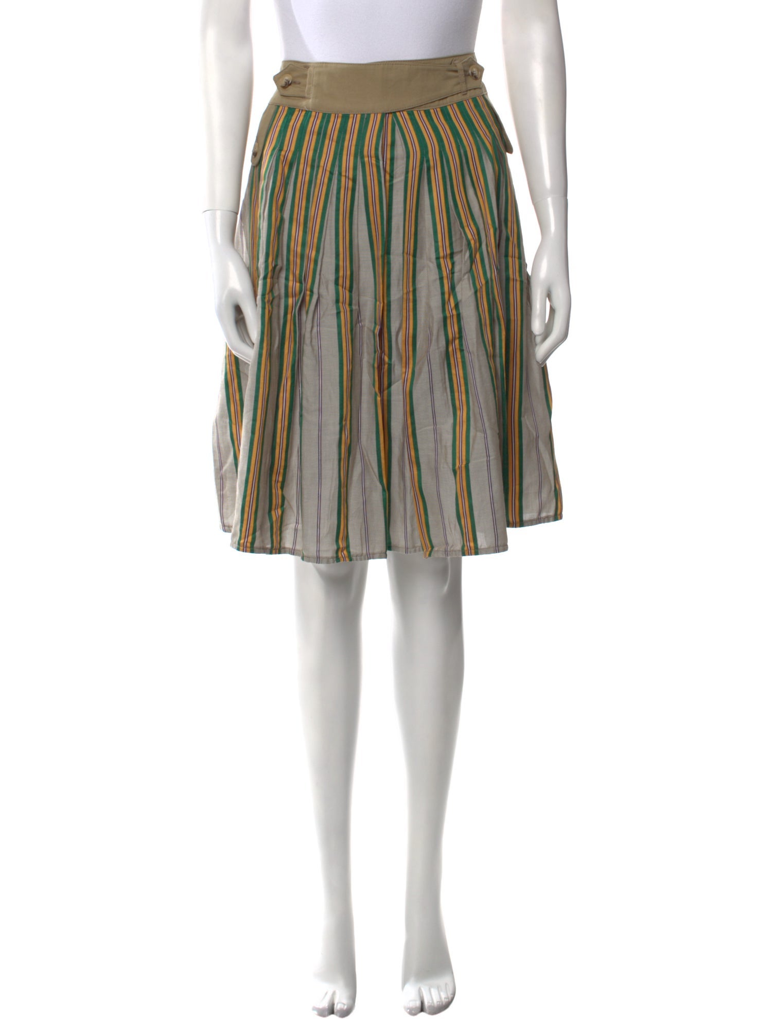 SportMax Striped Knee-Length Skirt