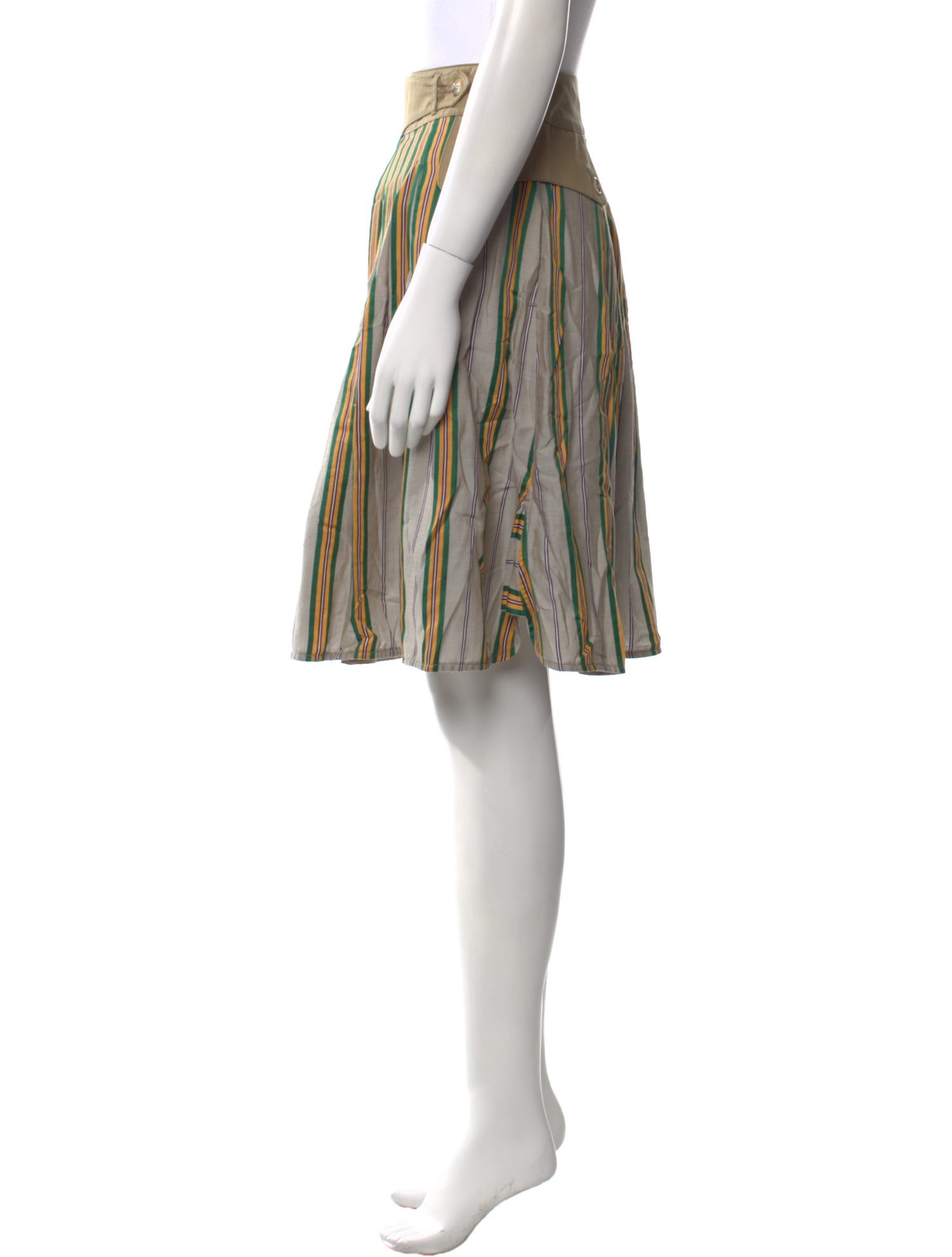 SportMax Striped Knee-Length Skirt