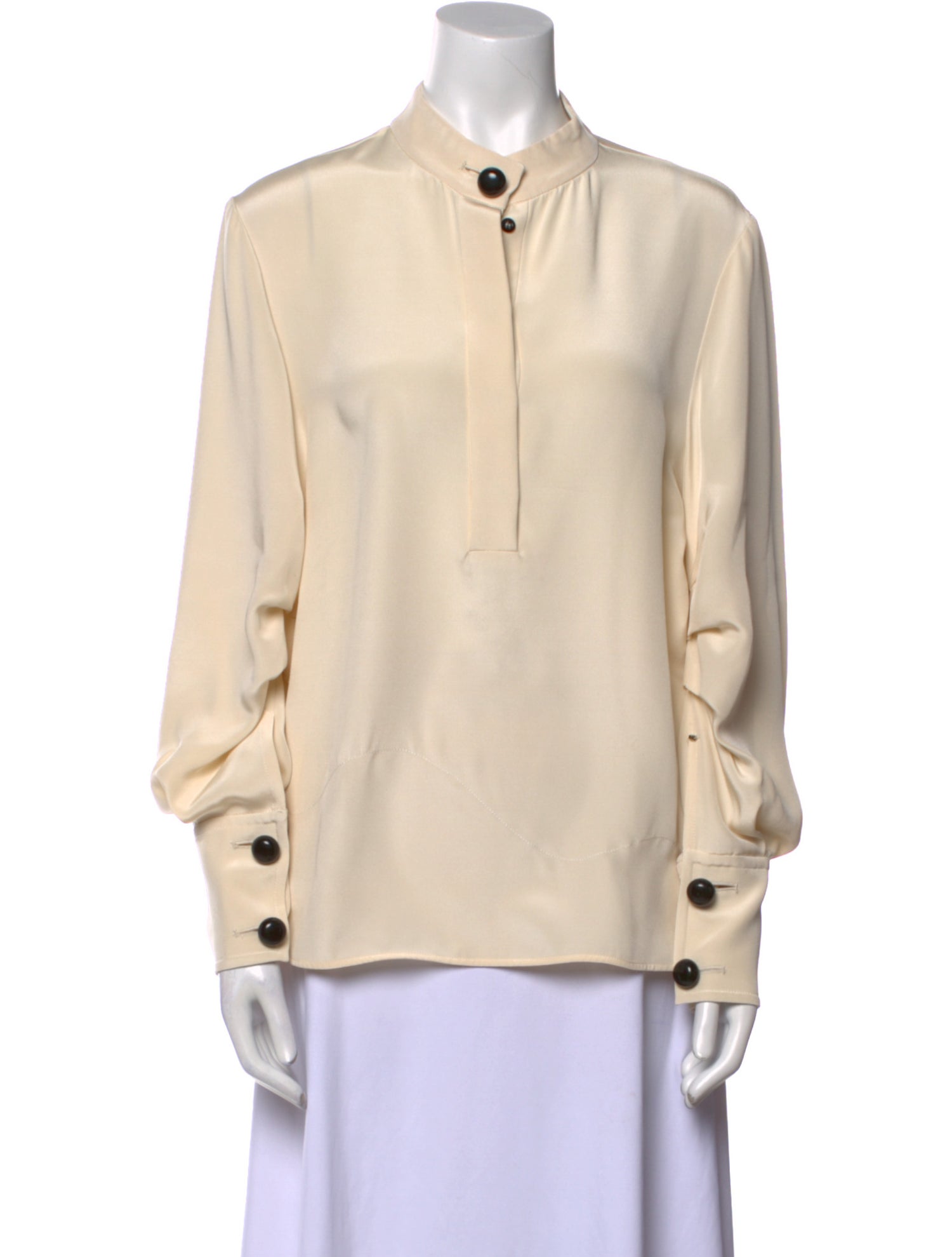 SportMax Silk Mock Neck Blouse