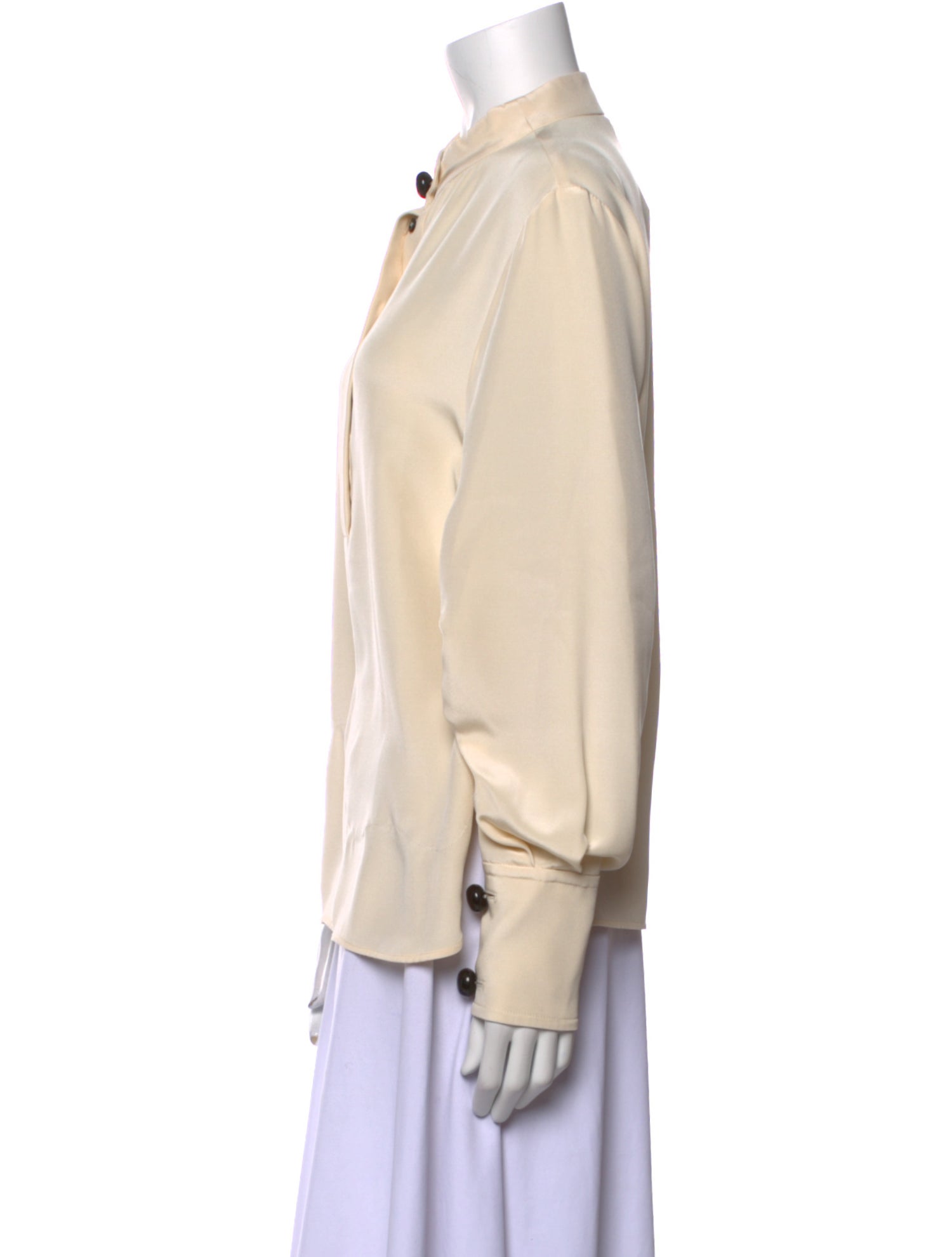 SportMax Silk Mock Neck Blouse