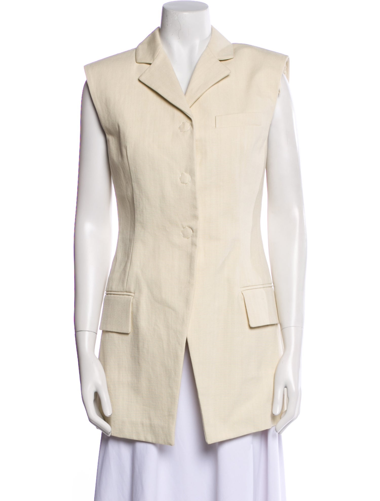 SportMax Kentia Sleeveless Cotton Blazer In Corda Vest w/ Tags