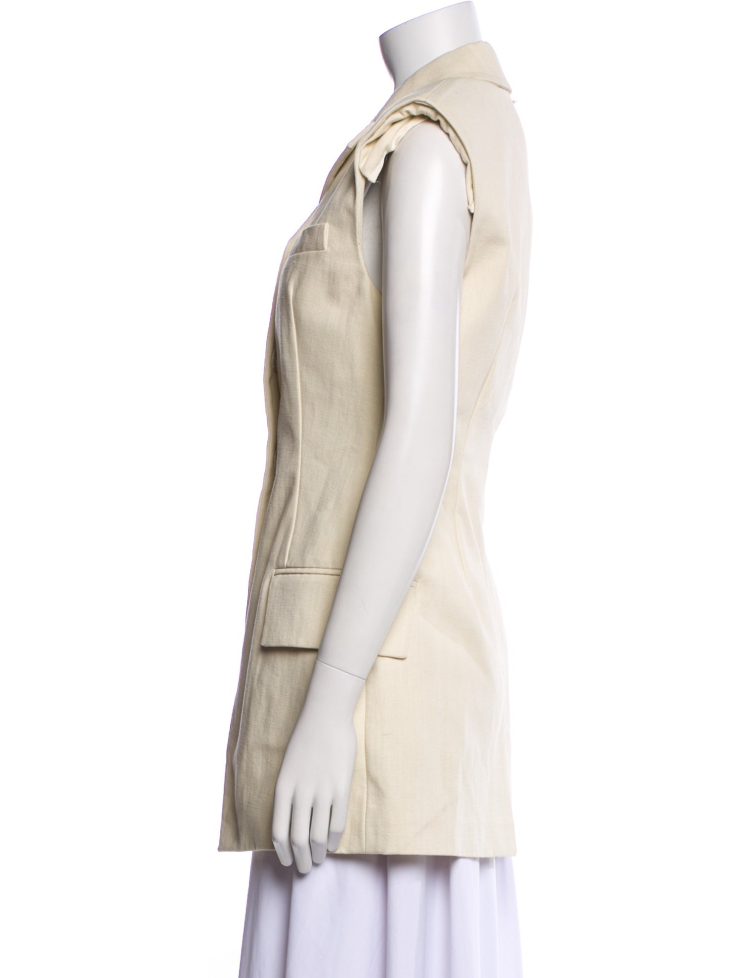 SportMax Kentia Sleeveless Cotton Blazer In Corda Vest w/ Tags