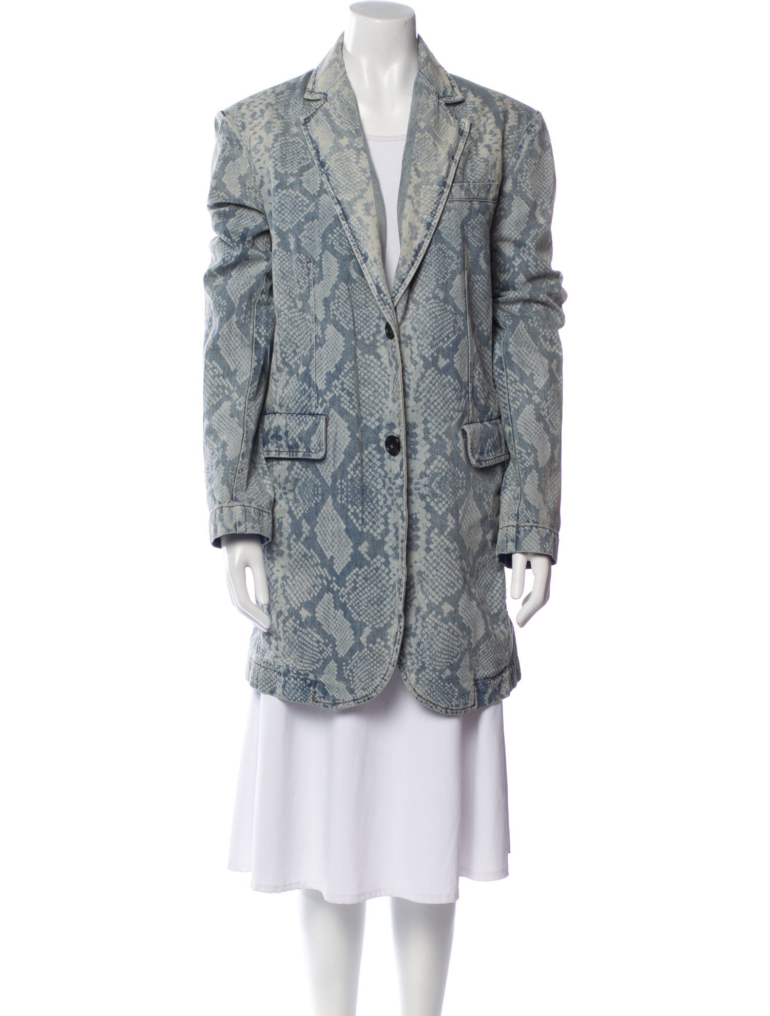 SportMax Tweed Pattern Faux Fur Coat