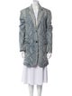 SportMax Tweed Pattern Faux Fur Coat