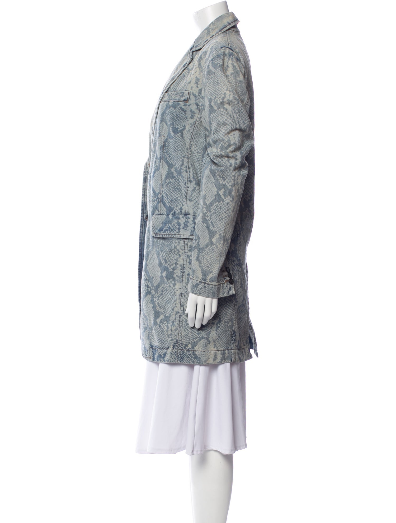 SportMax Tweed Pattern Faux Fur Coat