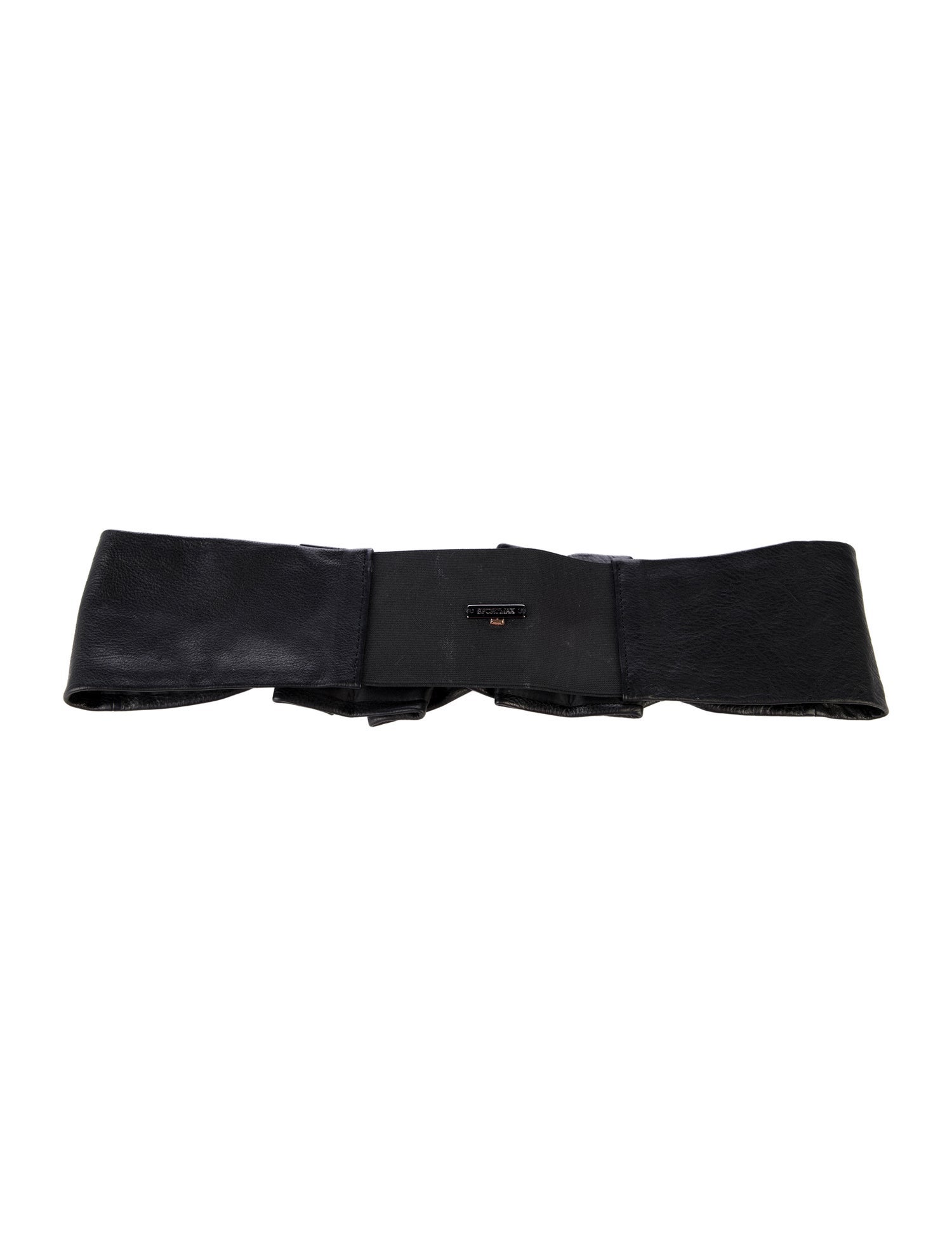 SportMax Wide Leather Waist Belt