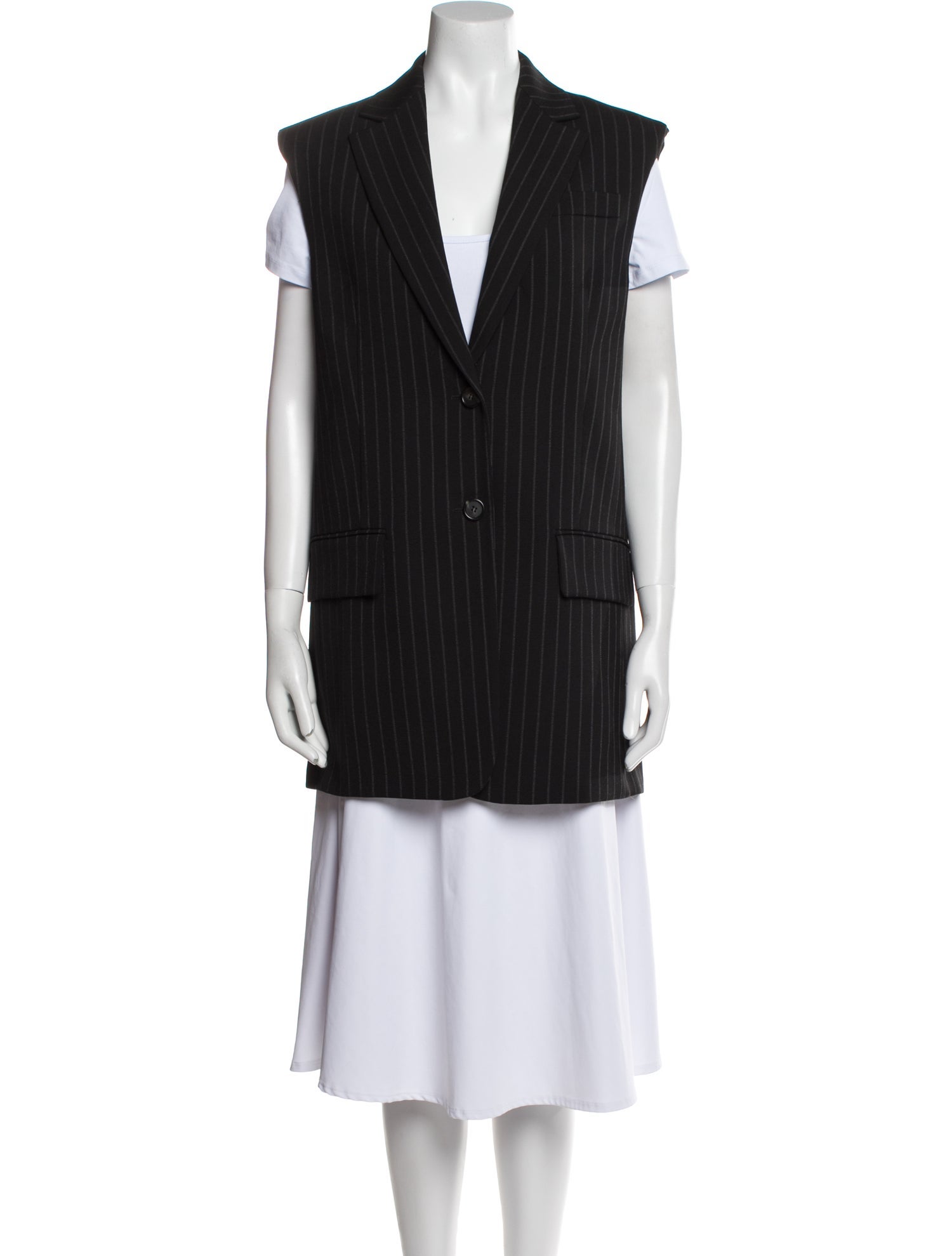 SportMax Virgin Wool Striped Vest