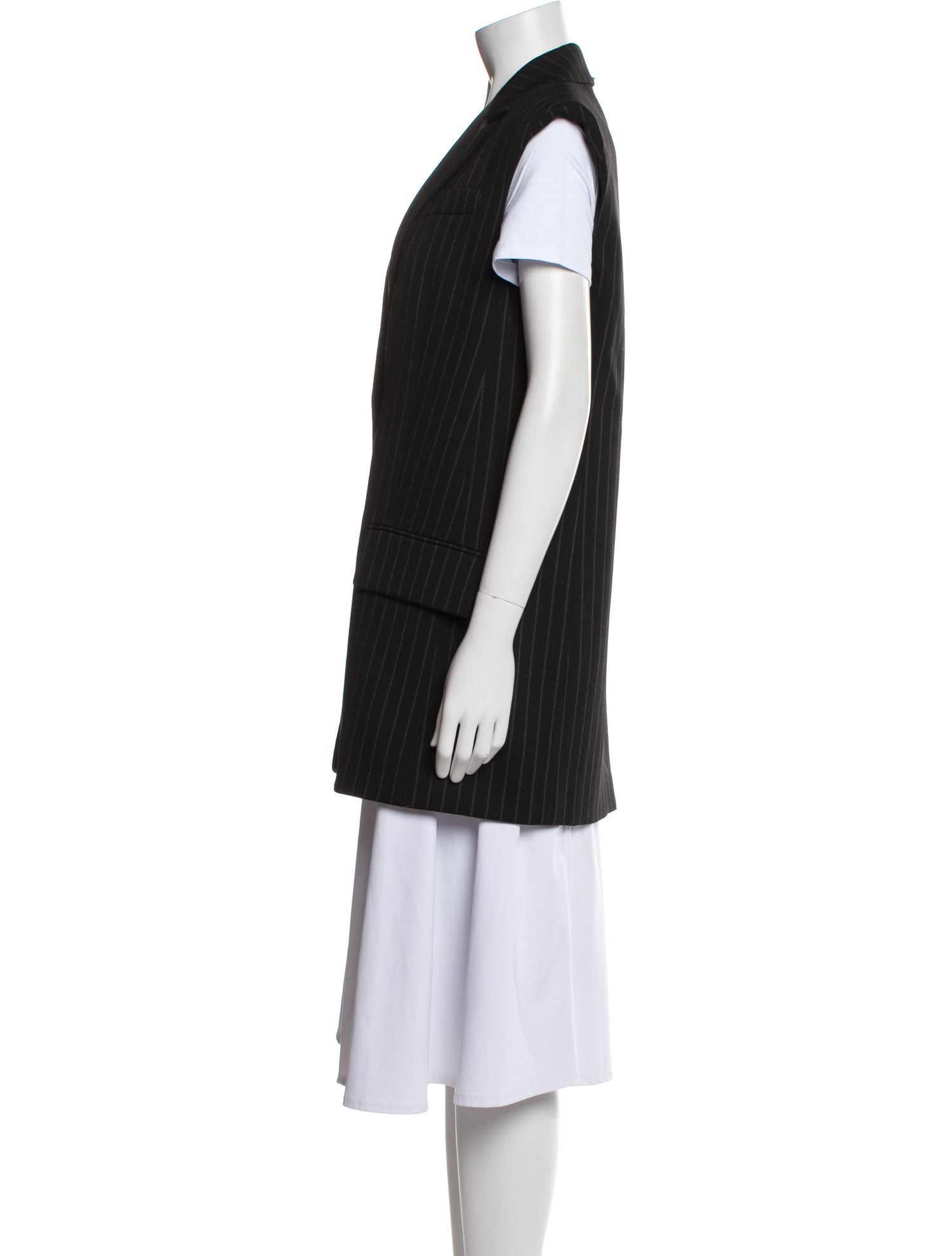 SportMax Virgin Wool Striped Vest