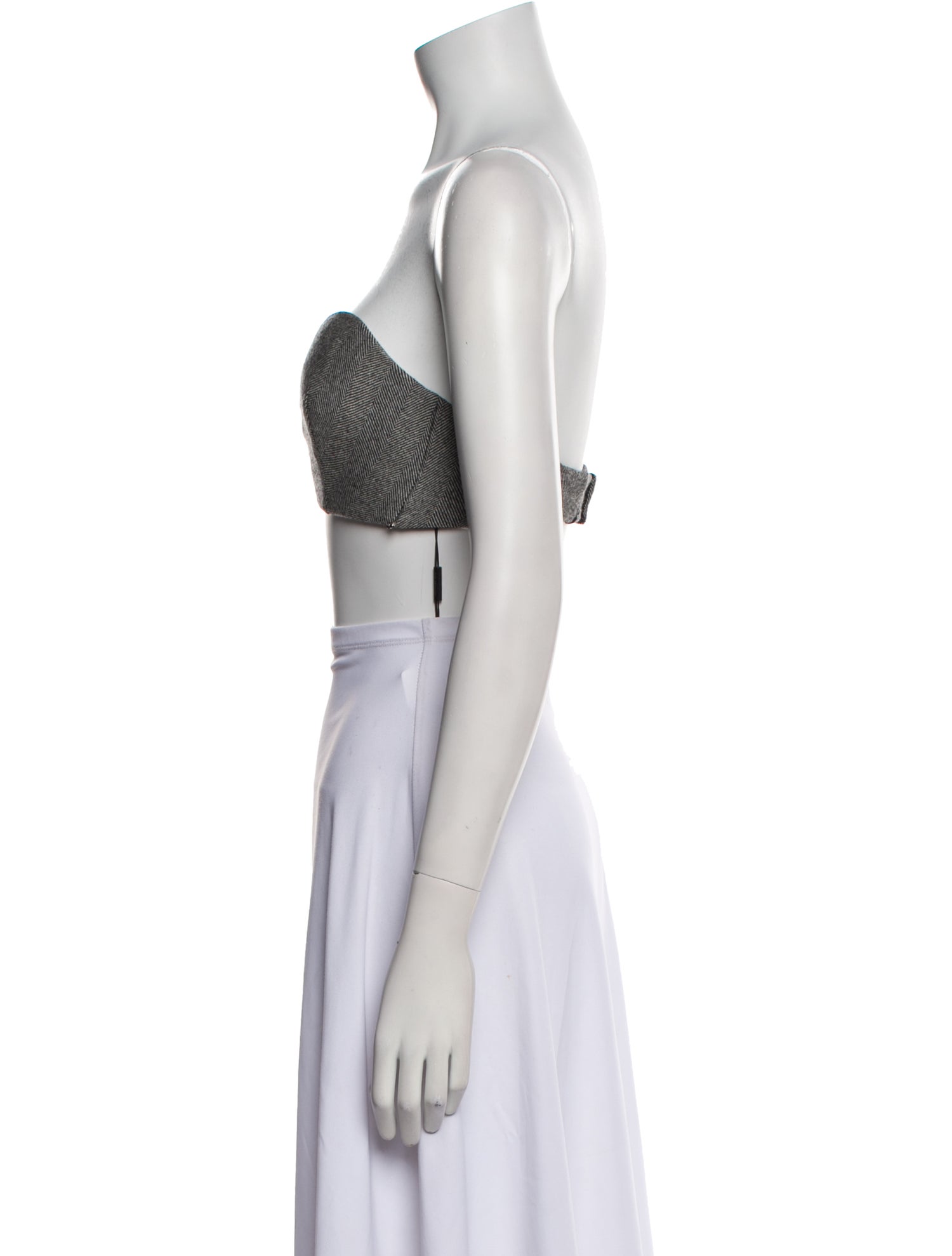 SportMax Virgin Wool Strapless Crop Top w/ Tags
