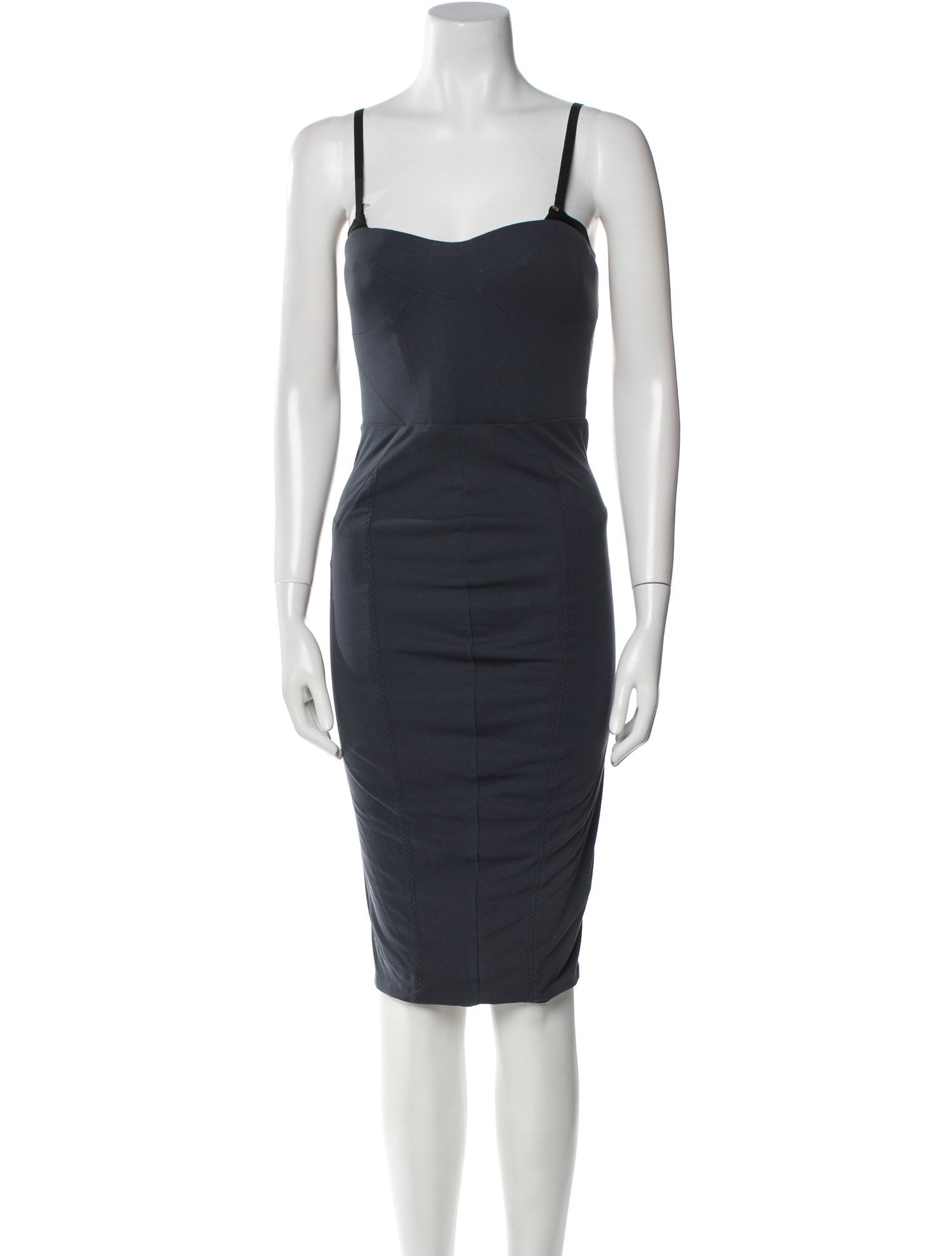 SportMax Square Neckline Knee-Length Dress
