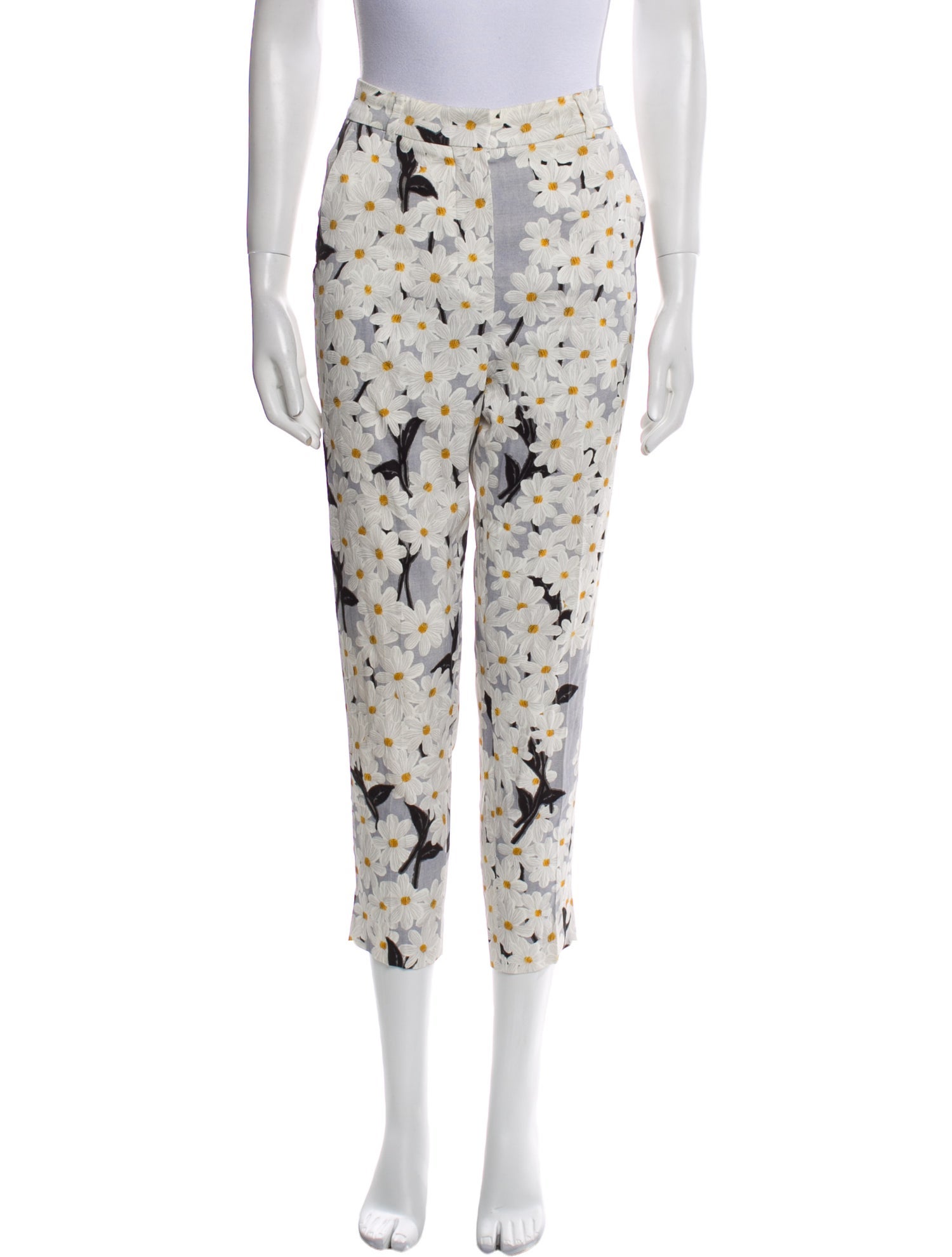 SportMax Floral Print Skinny Leg Pants