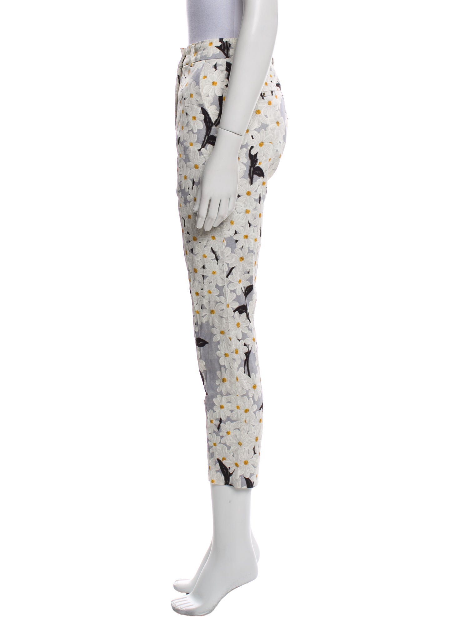 SportMax Floral Print Skinny Leg Pants