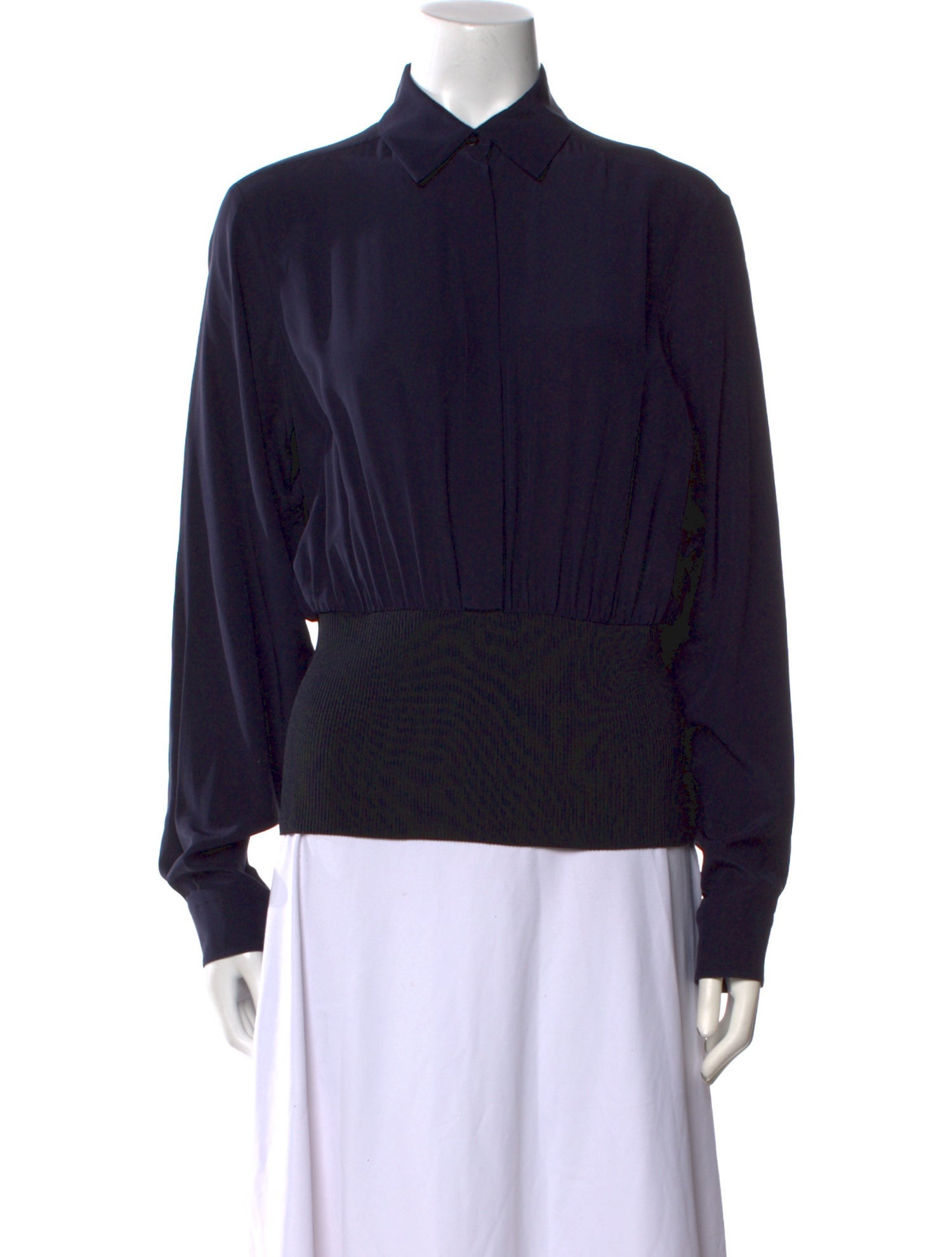 SportMax Silk Long Sleeve Blouse