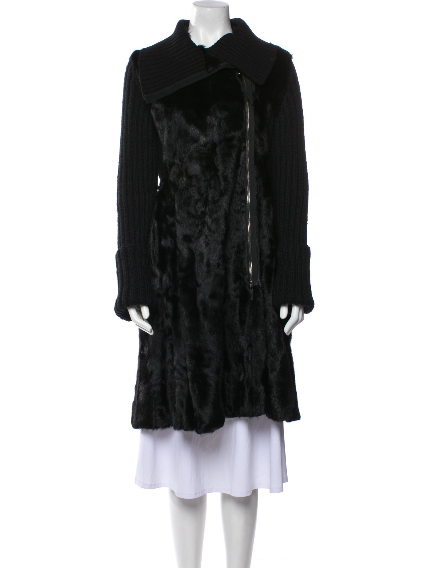 SportMax Mohair Faux Fur Coat