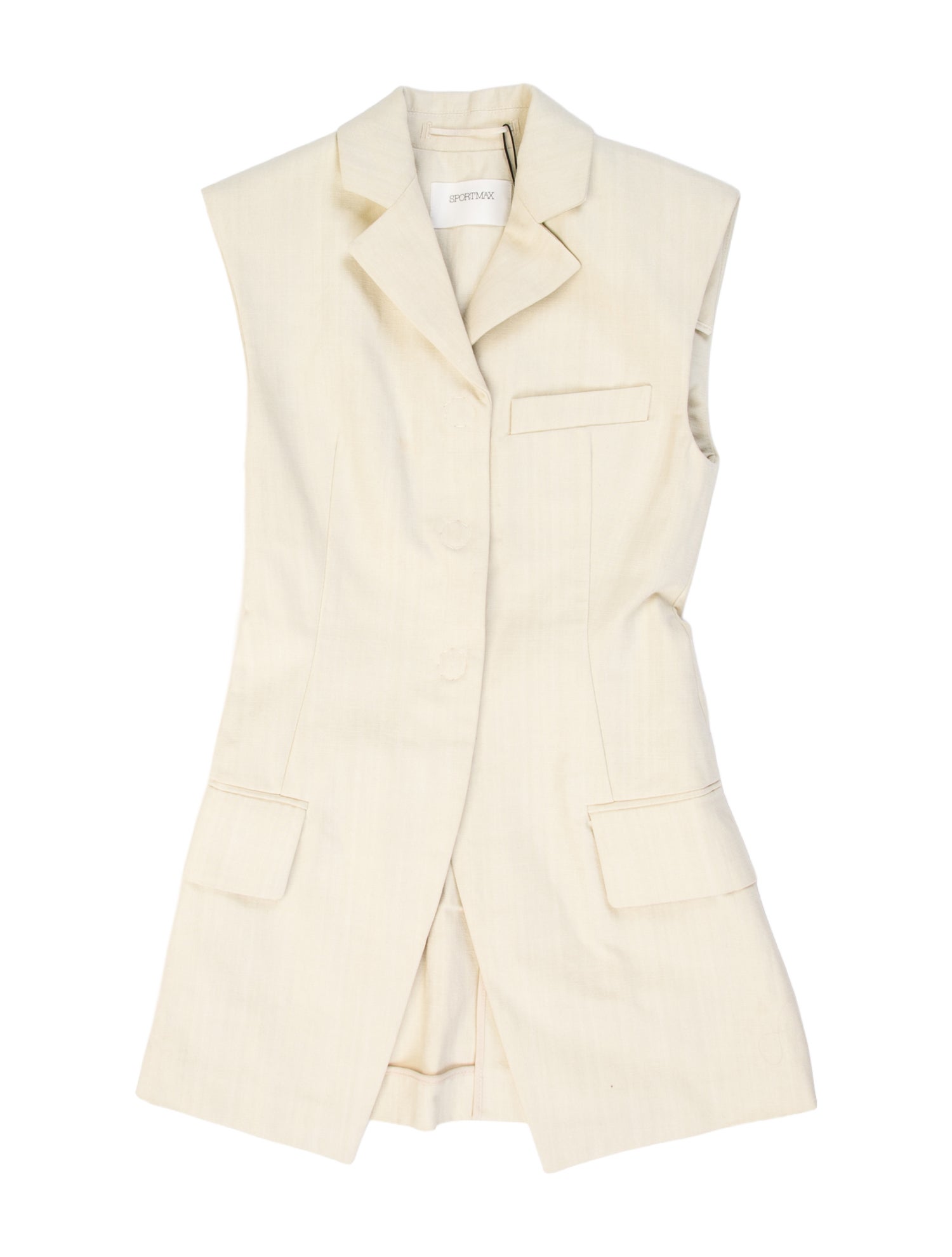 SportMax V-Neck Short Sleeve Button-Up Top