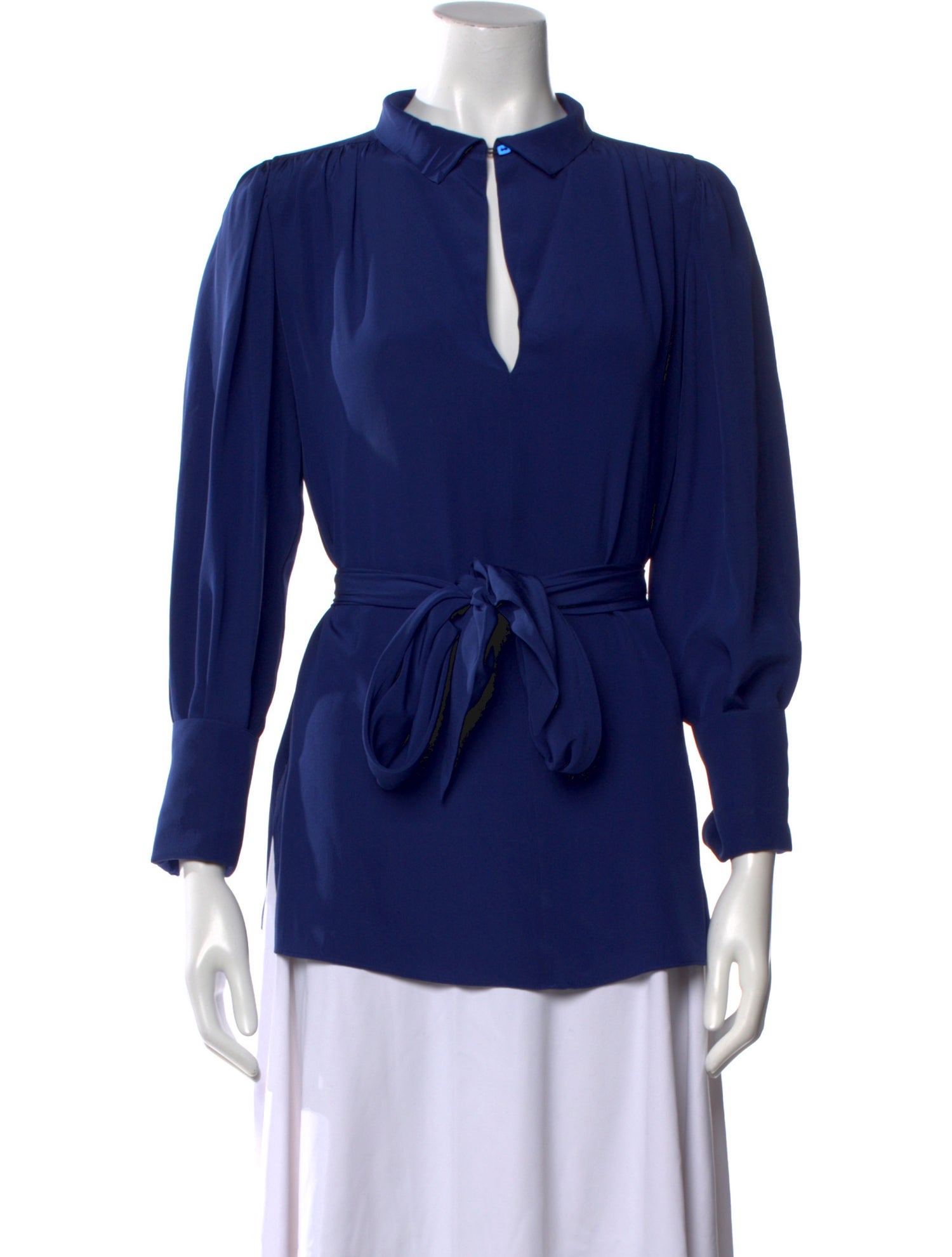 SportMax Silk Mock Neck Blouse