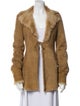 SportMax Leather Fur Coat