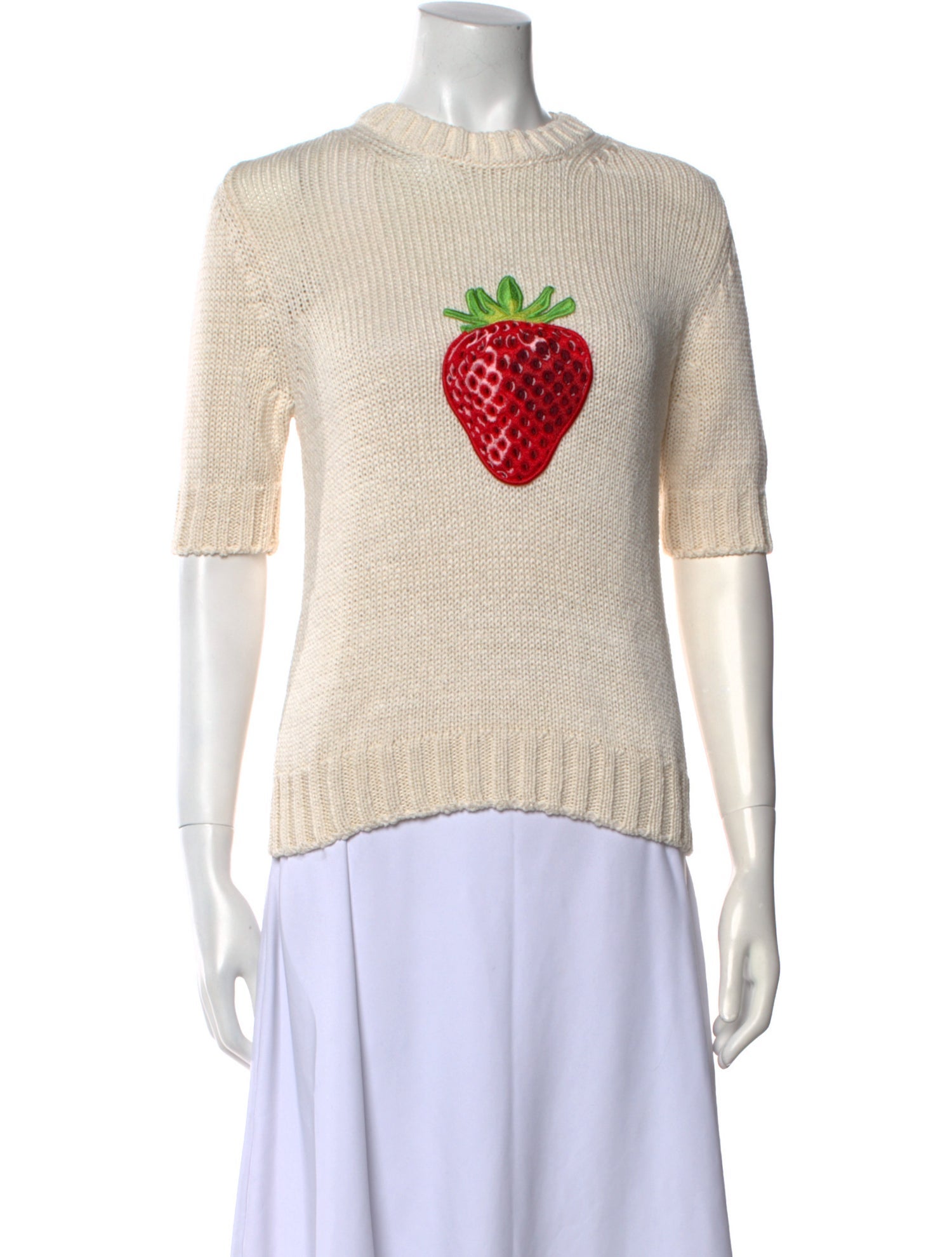 SportMax Graphic Print Crew Neck Sweater