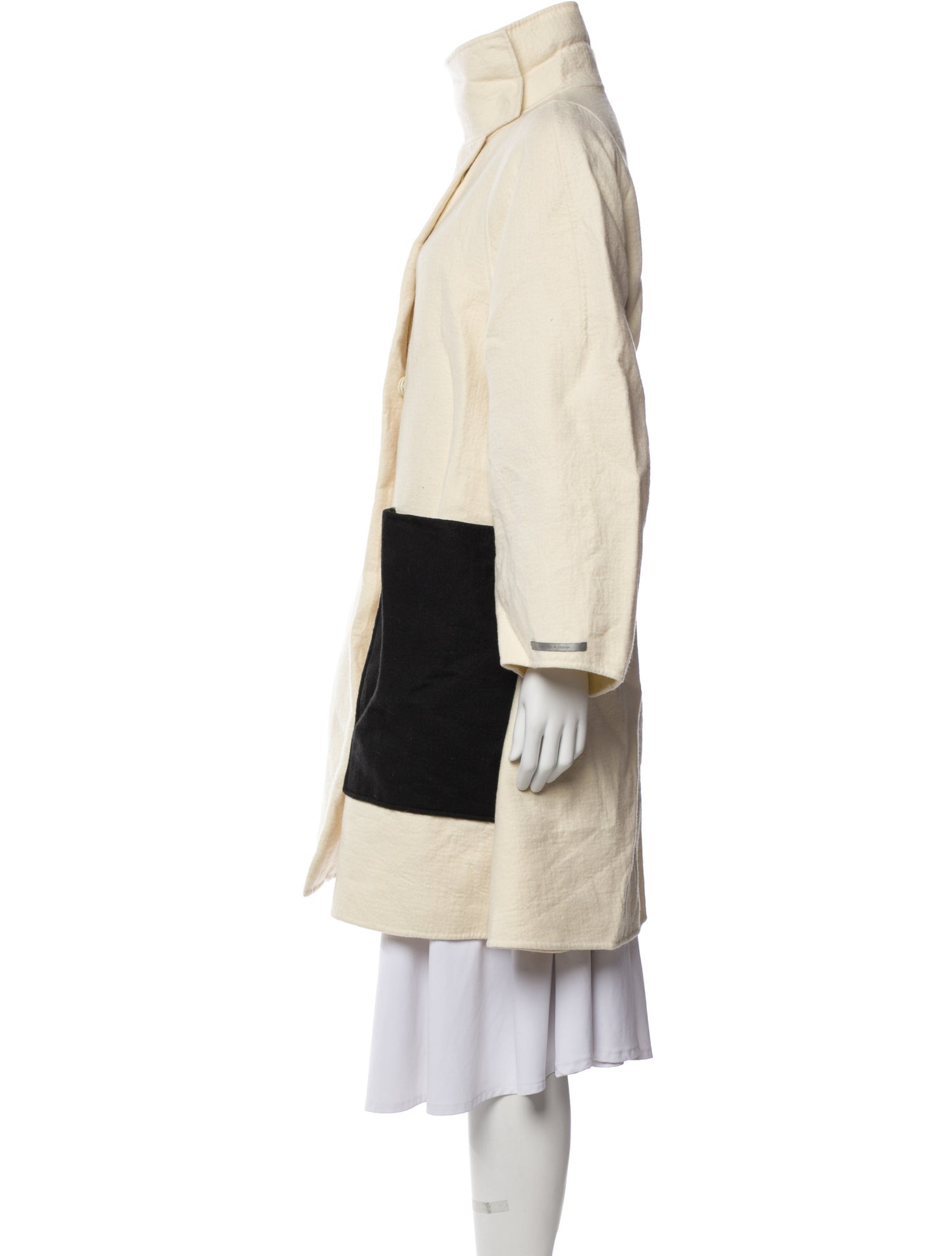 SportMax Virgin Wool Faux Fur Coat